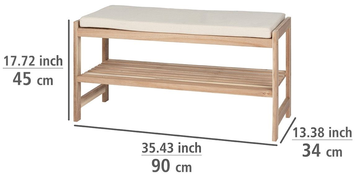 WENKO Schoenenbank Acina Bxdxh: 90x34x45 cm, van acaciahout