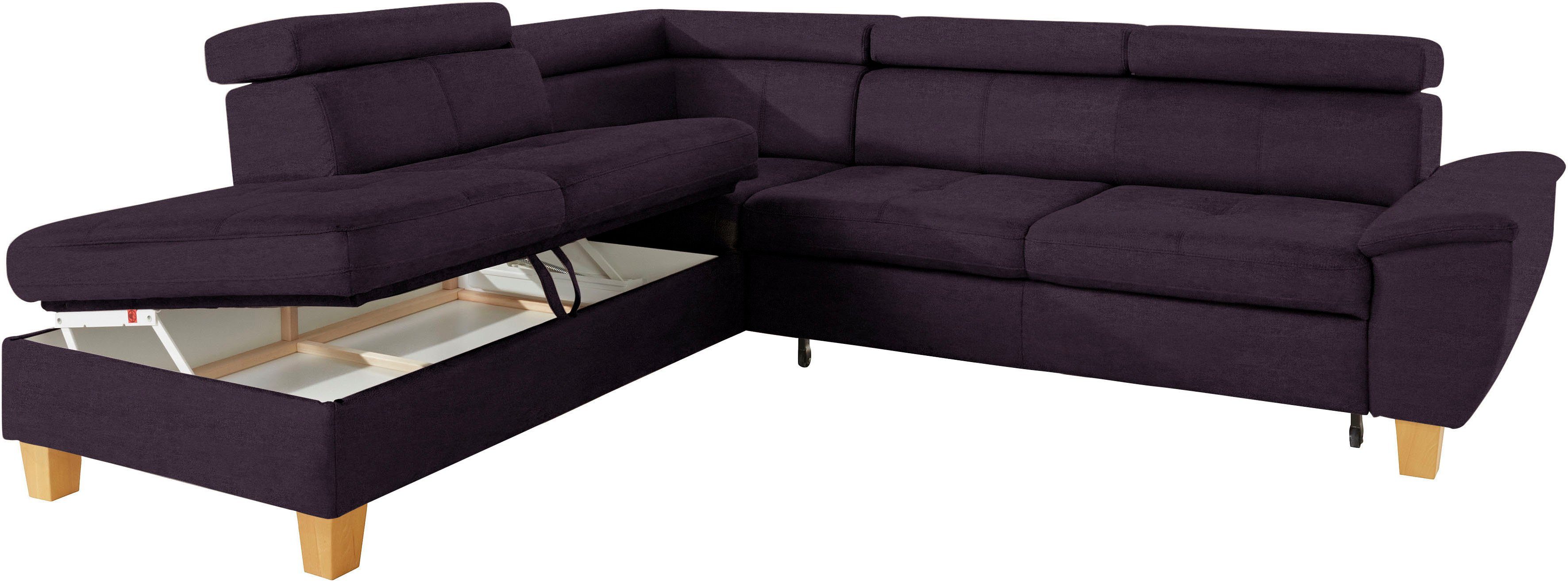 exxpo - sofa fashion Hoekbank Enya, uitgebreide afwerking, hoog zitcomfort, comfortabel, L-vorm