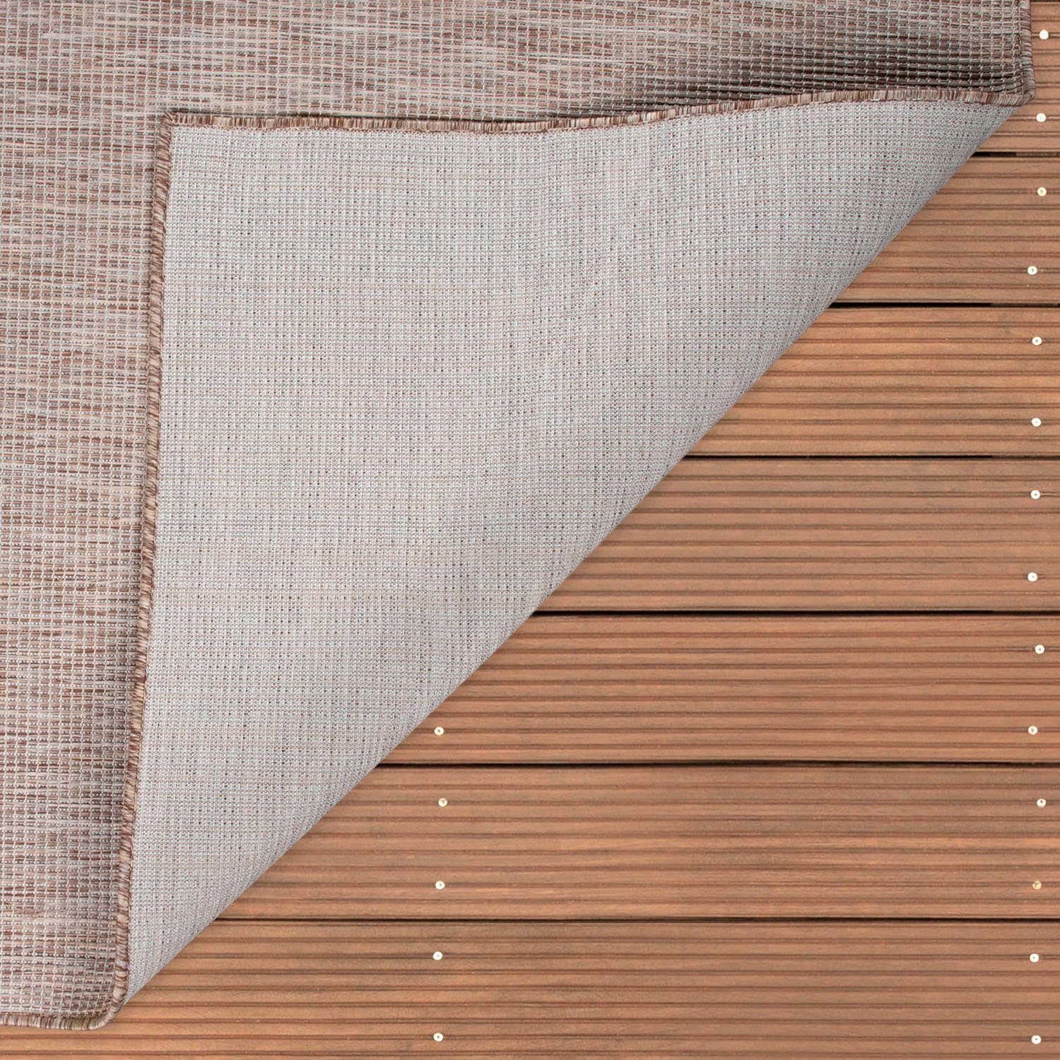 Paco Home Vloerkleed Sonset Platweefsel, mêlee, geschikt voor binnen en buiten, woonkamer