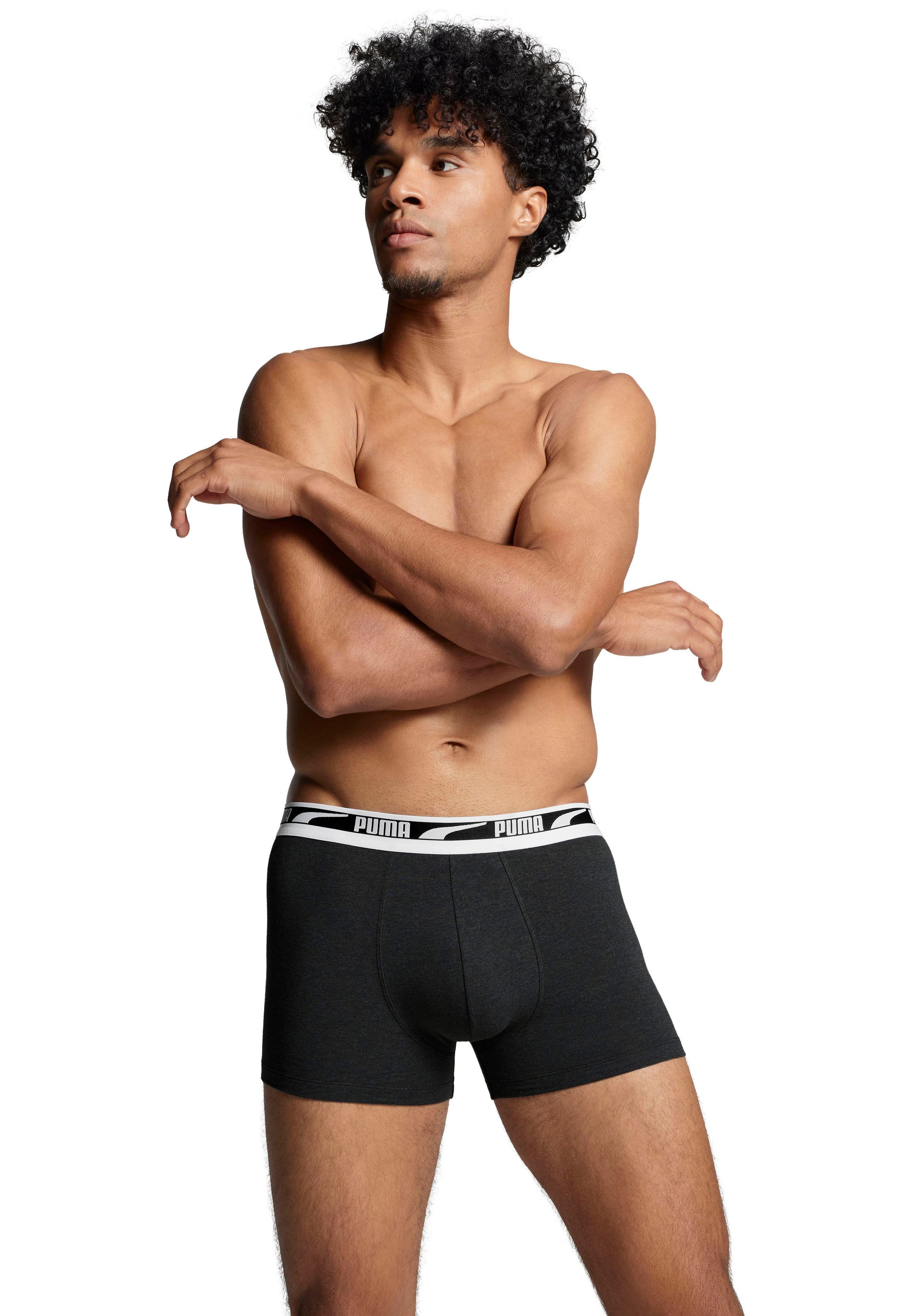 PUMA Boxershort MEN MULTI LOGO BOXER 2P (Set van 2)