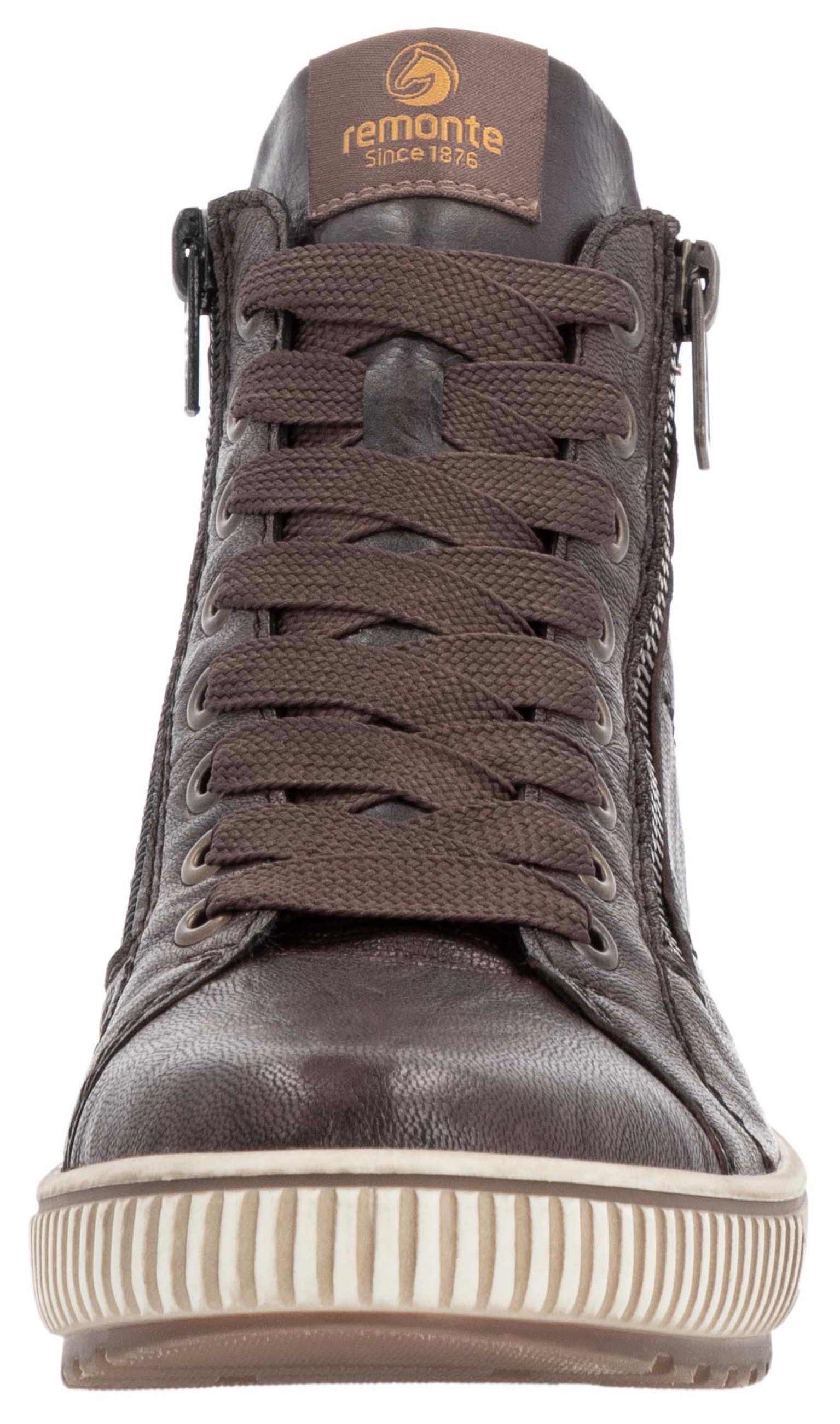 Remonte Veterschoenen platform, lace-up ankle boots, boots in crash look