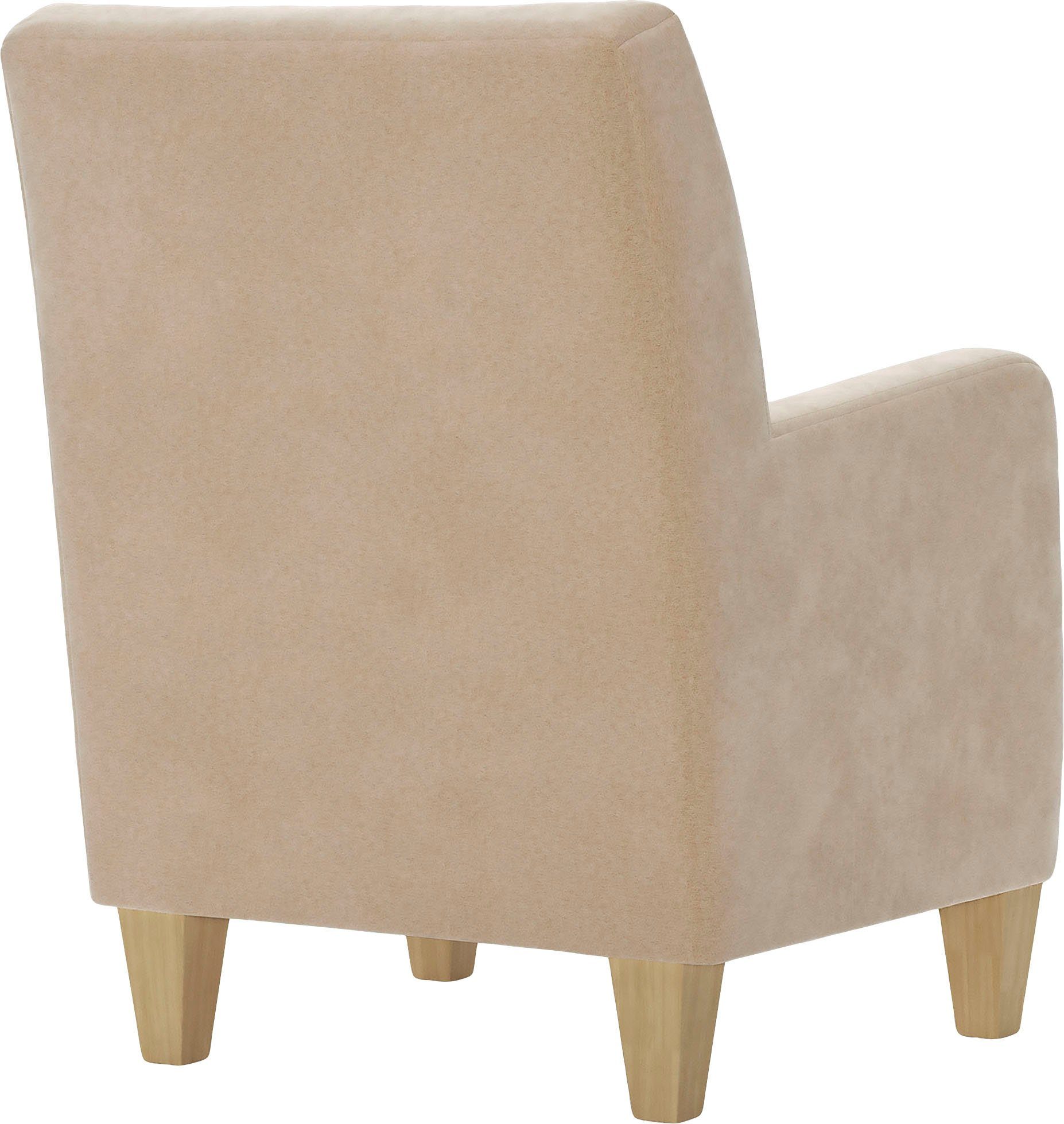 Home affaire Fauteuil Viva met binnenvering, met beukenhouten poten