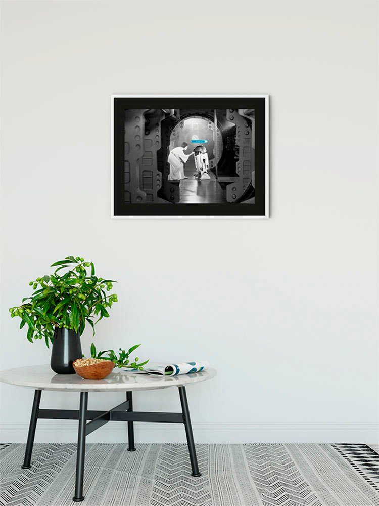 Komar Wanddecoratie Star Wars Classic Leia R2D2 upload Wanddecoratie voor de kinderkamer - zonder lijst (1 stuk)