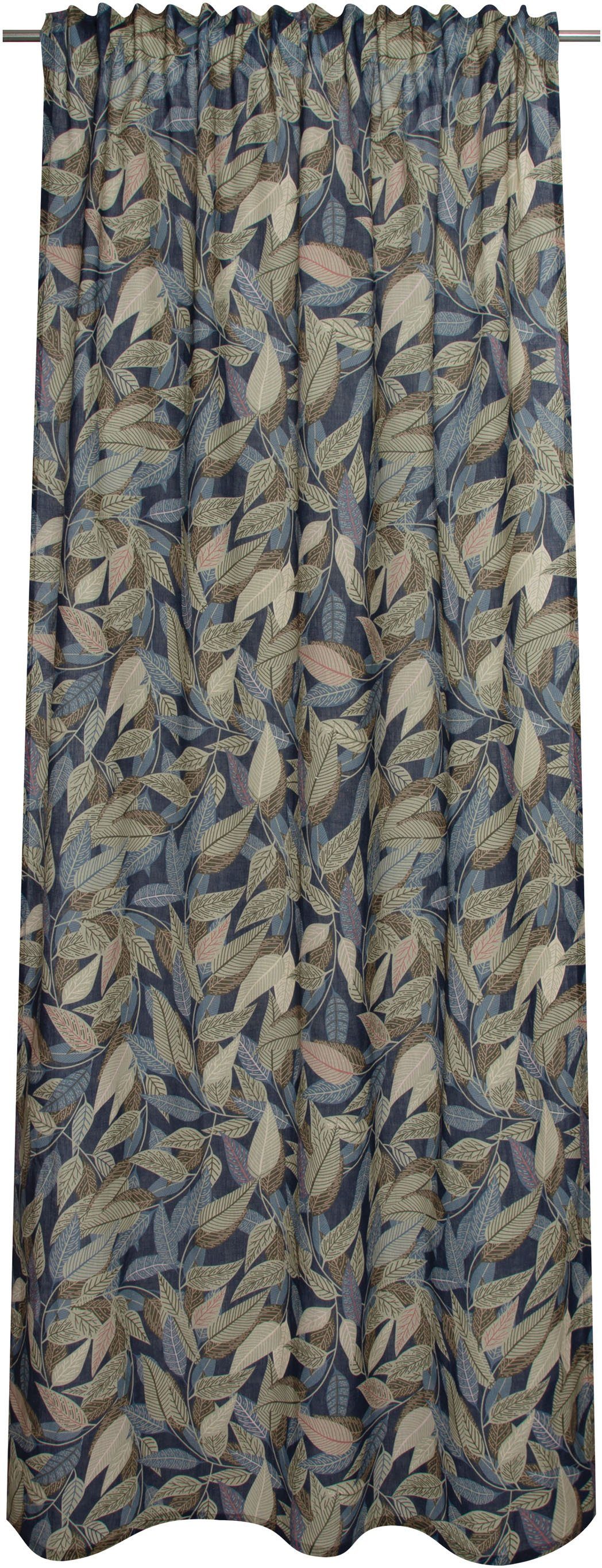 Esprit Gordijn Macy in linnen look (1 stuk) kant & klaar gordijnen blauw