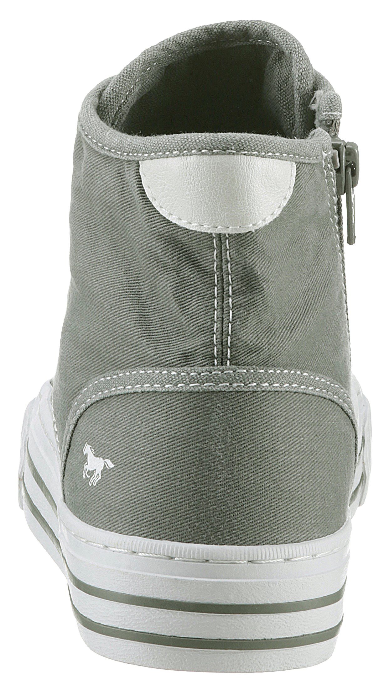 Mustang Shoes Plateausneakers veterschoen, vrijetijdsschoen, high top-sneaker met rits