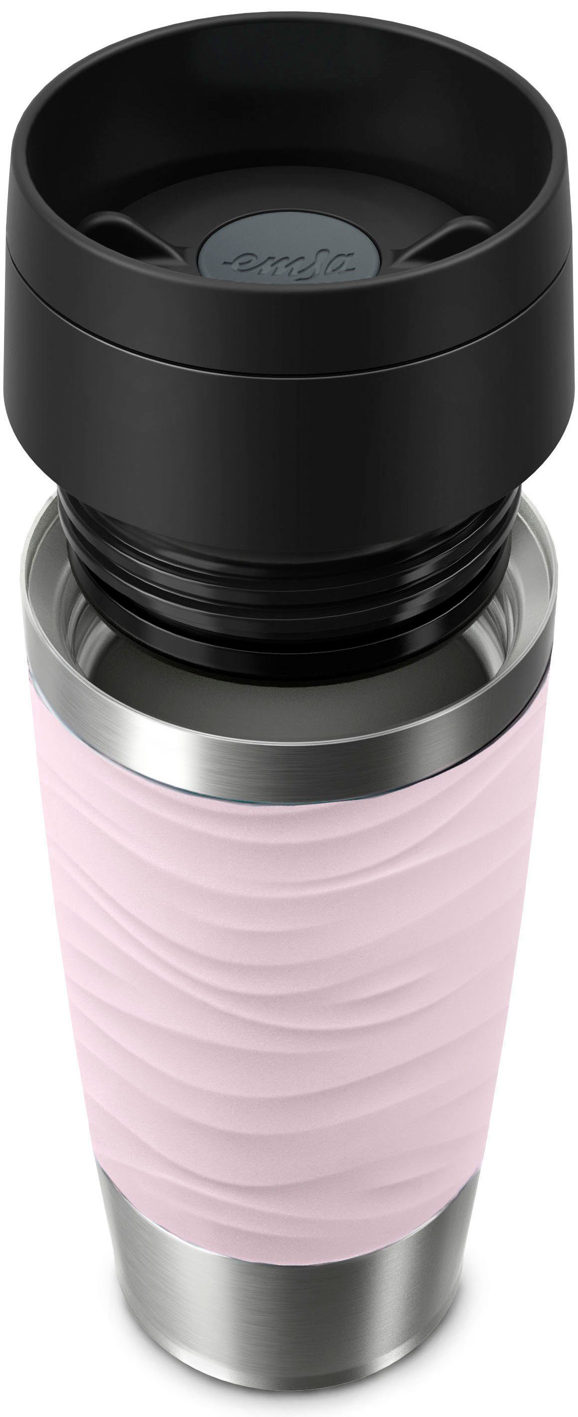 Emsa Thermosbeker Travel Mug Classic Wave 100% dicht, vaatwasserbestendig, 360° drinkopening