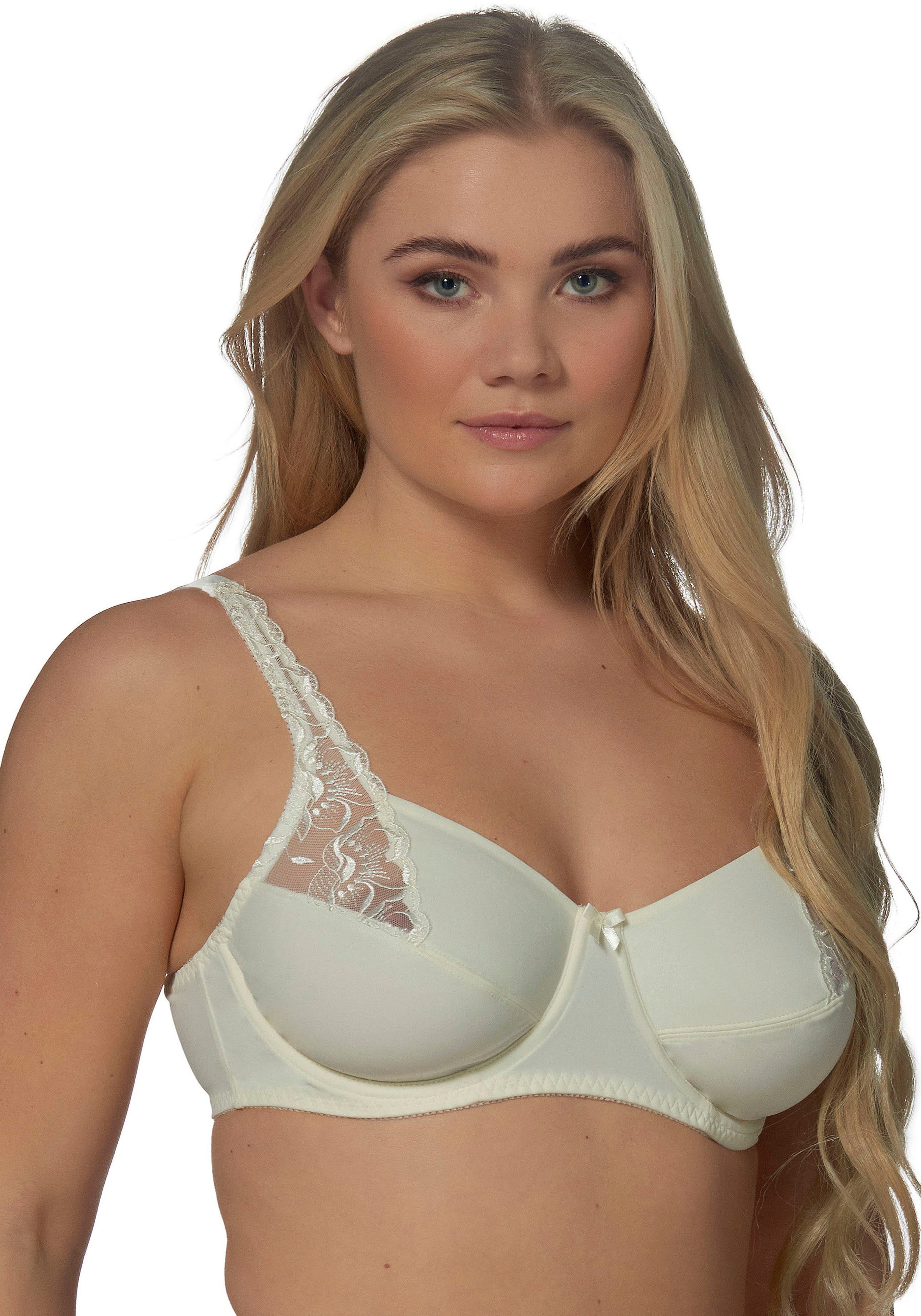 Elbrina Beugel-bh met kleine strik vooraan dames beugel bh's maat E E beige