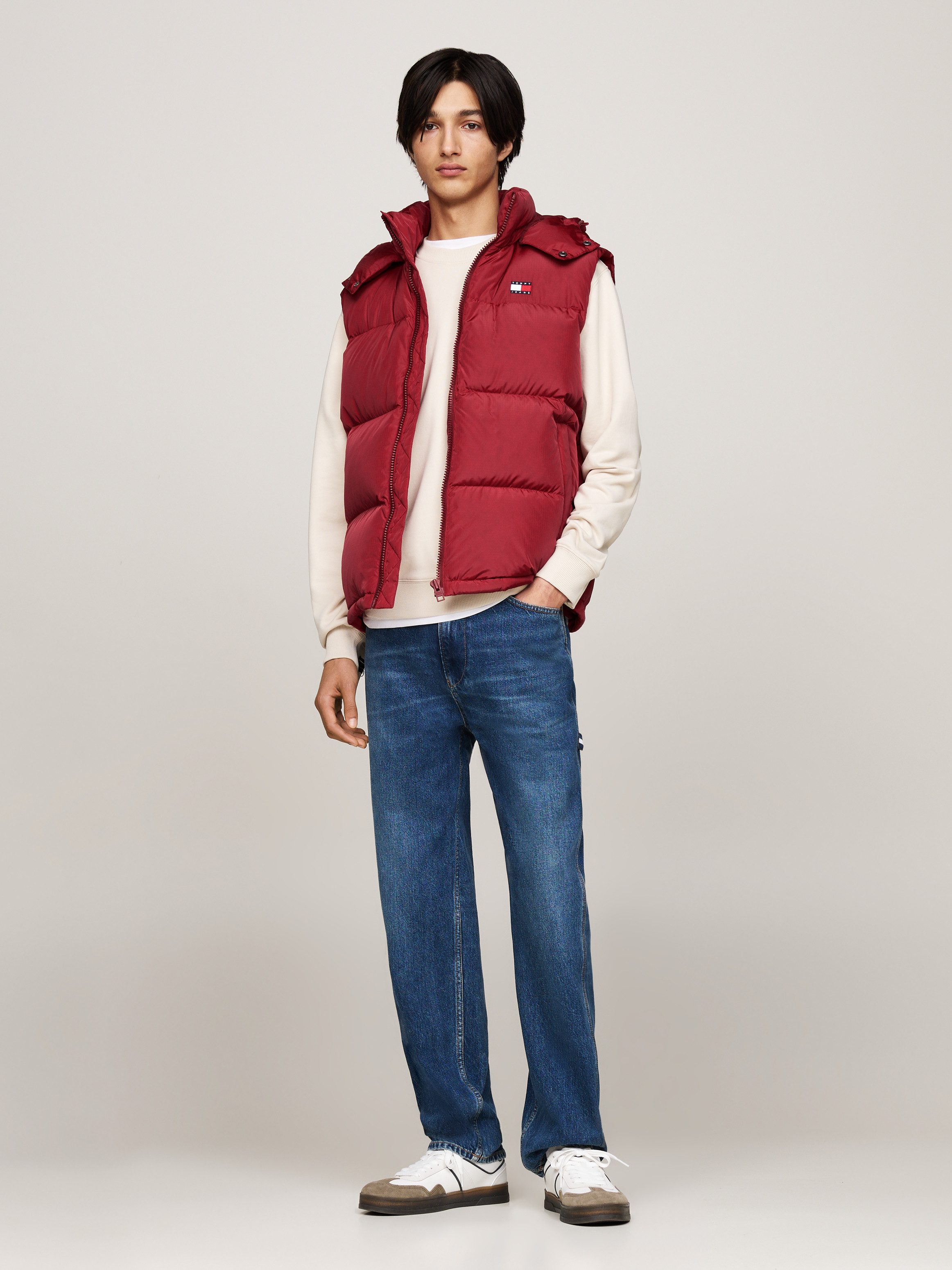 TOMMY JEANS Bodywarmer TJM ALASKA VEST Afneembare capuchon met trekkoord