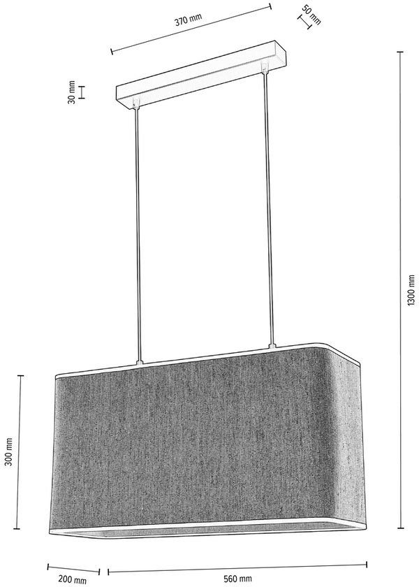 andas Hanglamp Virrat, in Scandinavische stijl Hanglamp met linnen kap, in tijdloos ontwerp, gemaakt in Europa (2 stuks)