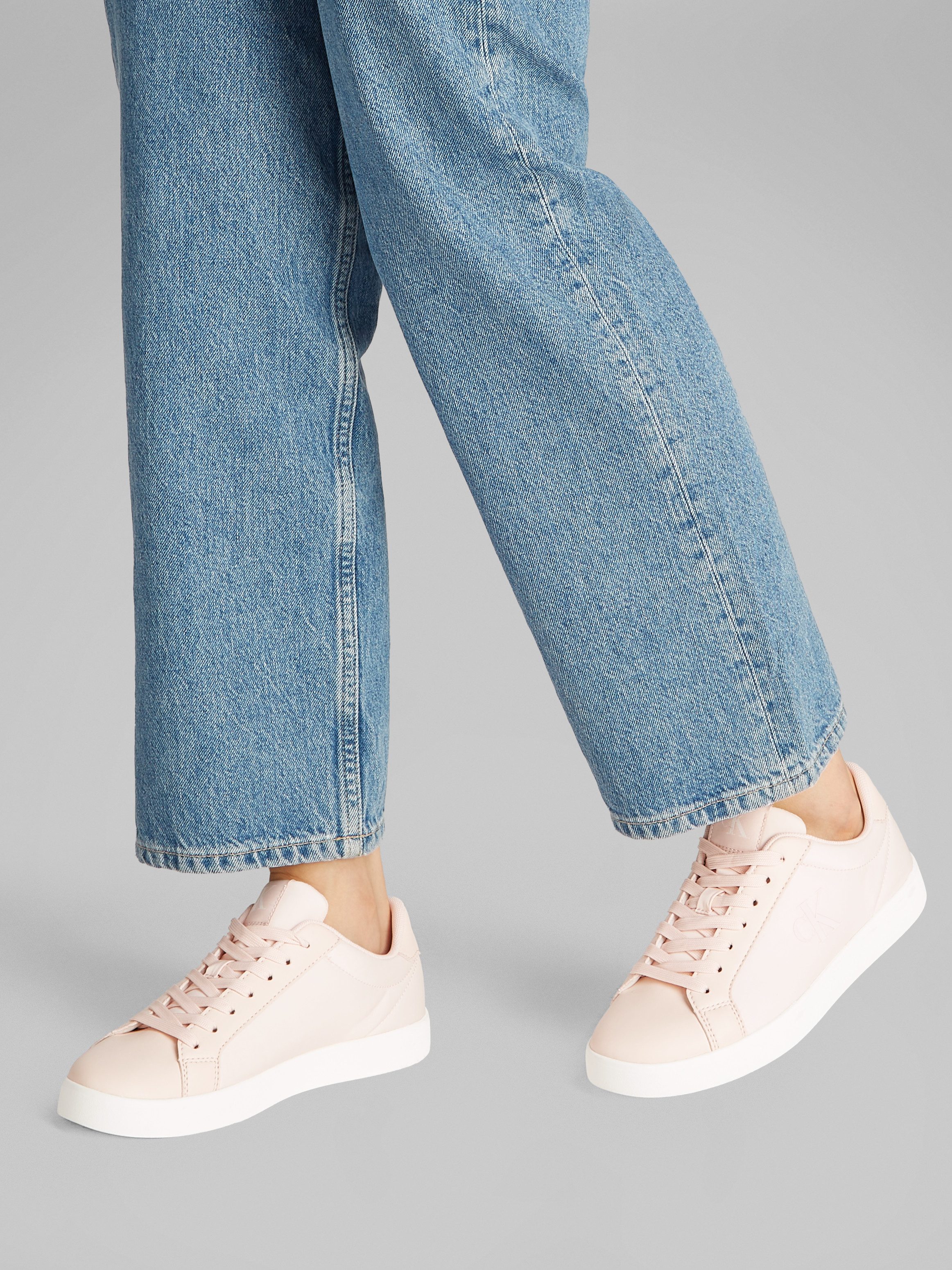 Calvin Klein Sneakers 3 CUPSOLE NY WN , veterschoenen, vrijetijdssneaker, lage schoen met gewatteerde schacht