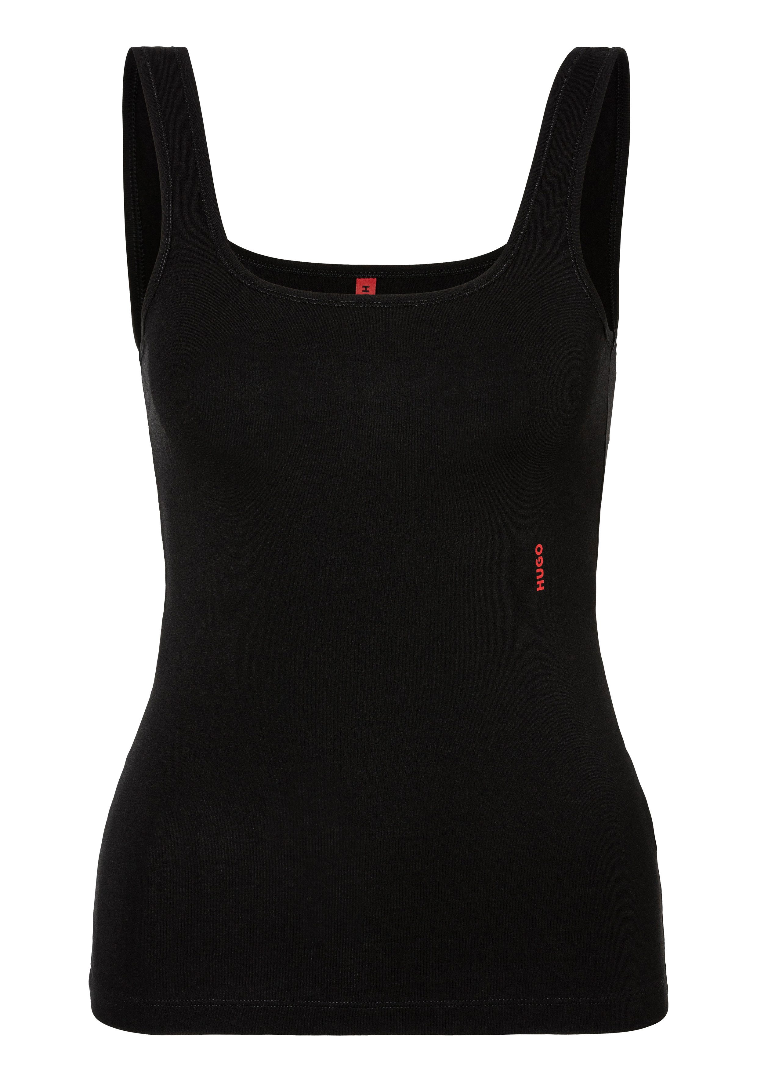 HUGO underwear Tanktop TWIN VEST met verticale logoprint (Set van 2)