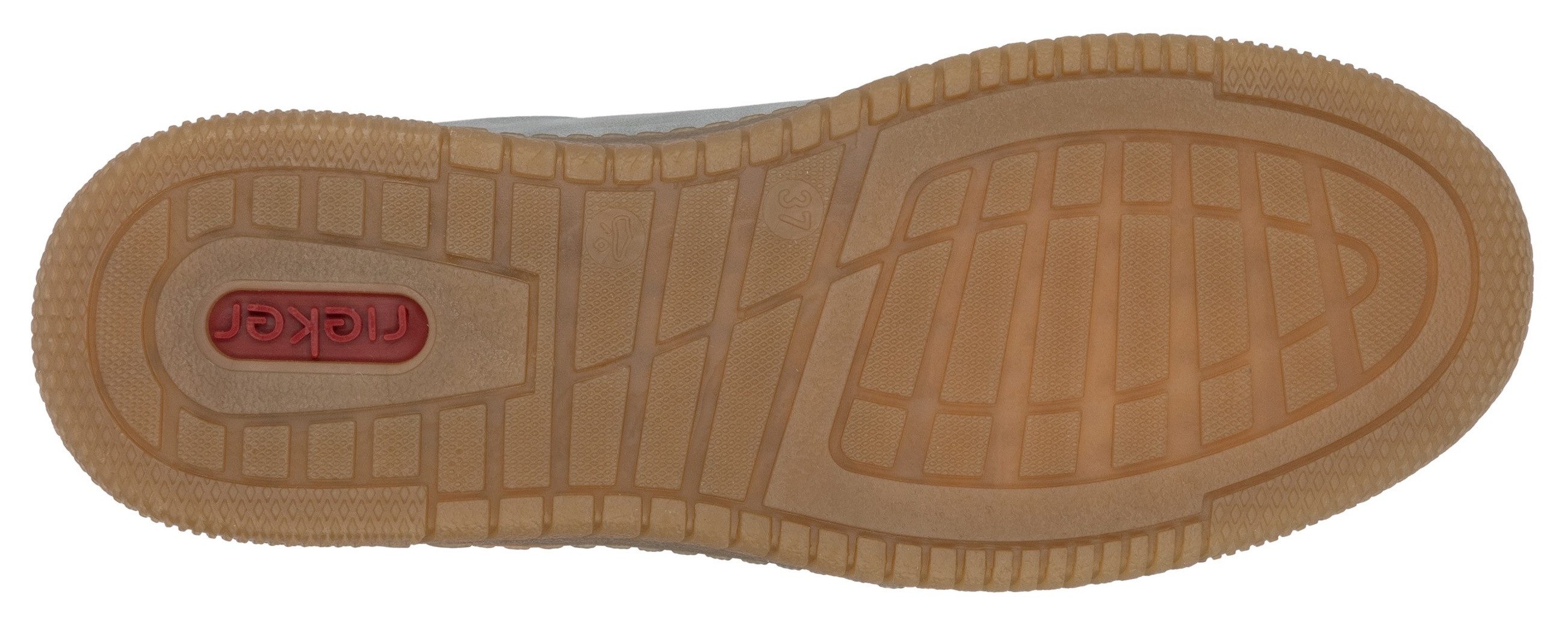 RIEKER Sport Plateausneakers vrijetijdsschoen, lage schoen, veterschoen in vegan uitvoering