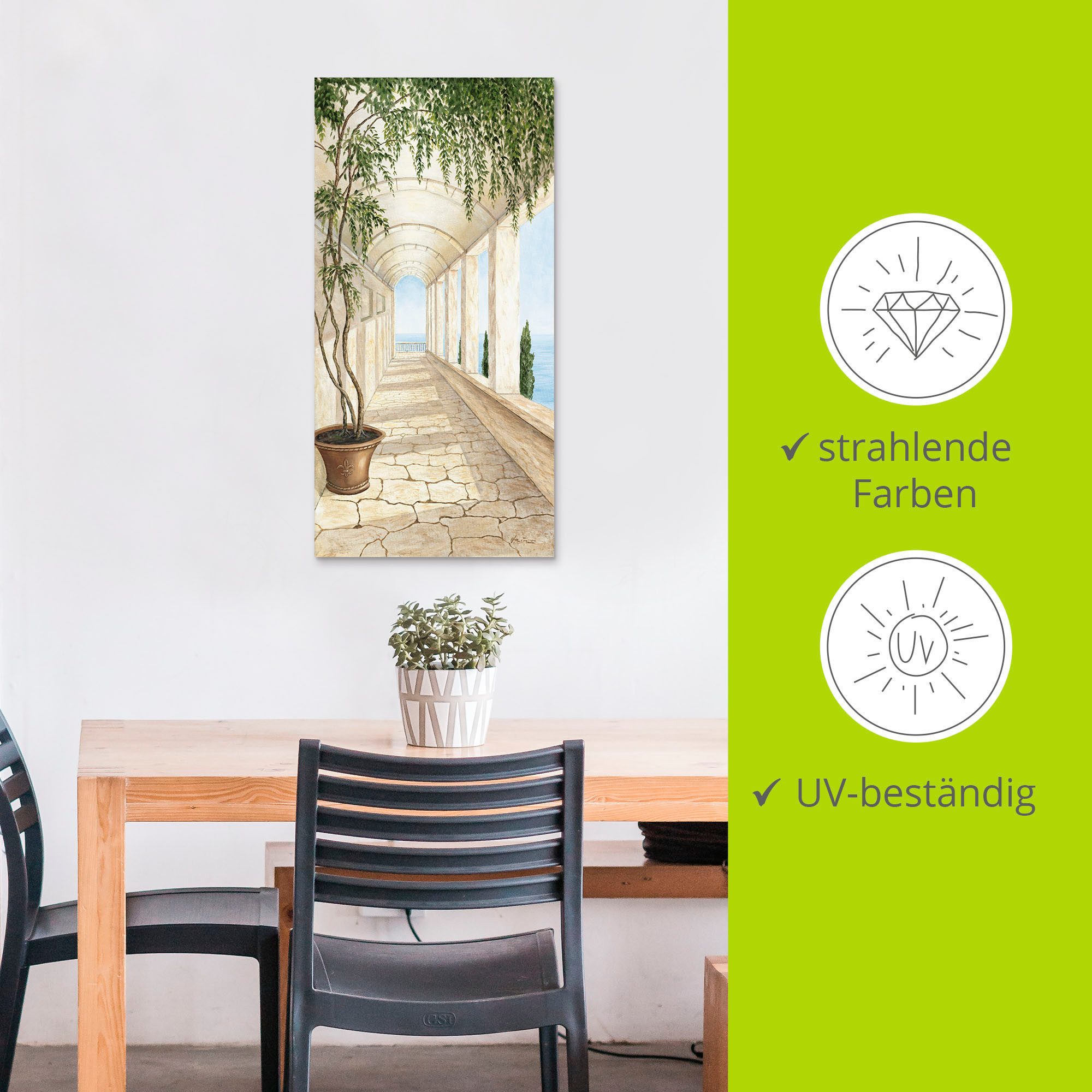 Artland Artprint Capri als artprint van aluminium, artprint voor buiten, artprint op linnen, poster, muursticker