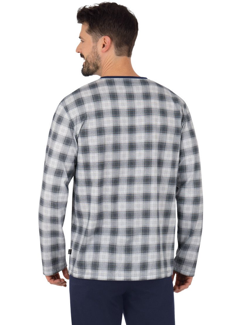 Trigema Pyjama TRIGEMA langarm slaapshirt met klassiek ruitpatroon (1-delig)