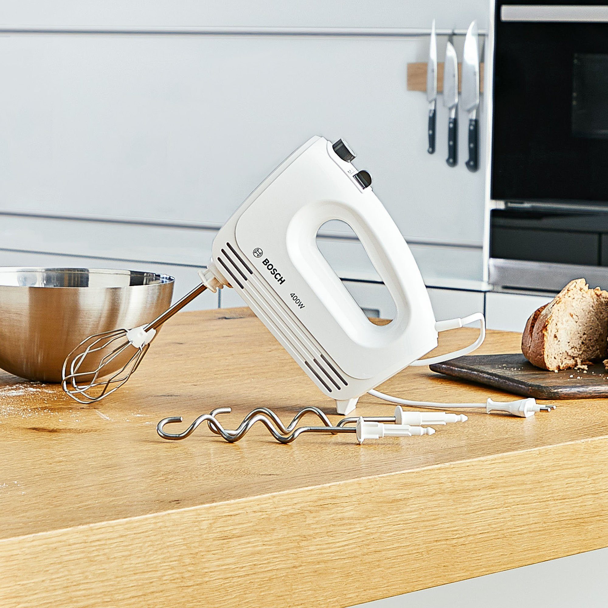 BOSCH Handmixer CleverMixx MFQ24200 Uitzetknop, lichtgewicht behuizing, Made in Europe