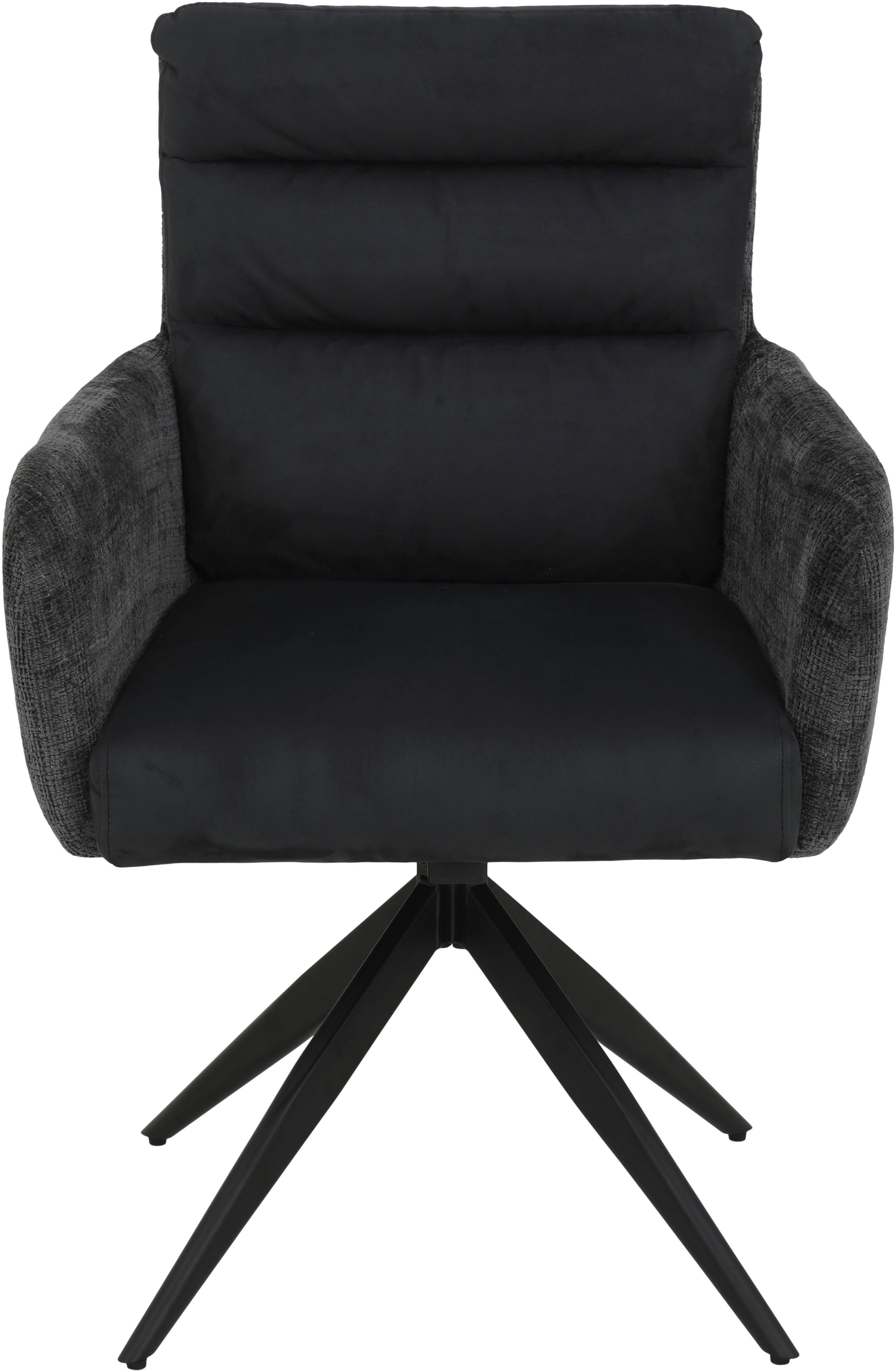 HELA Stoel met armleuningen LEANDRA met auto-Return Comfortstoel met veren, eetkamerstoel draaibaar (set, 2 stuks)