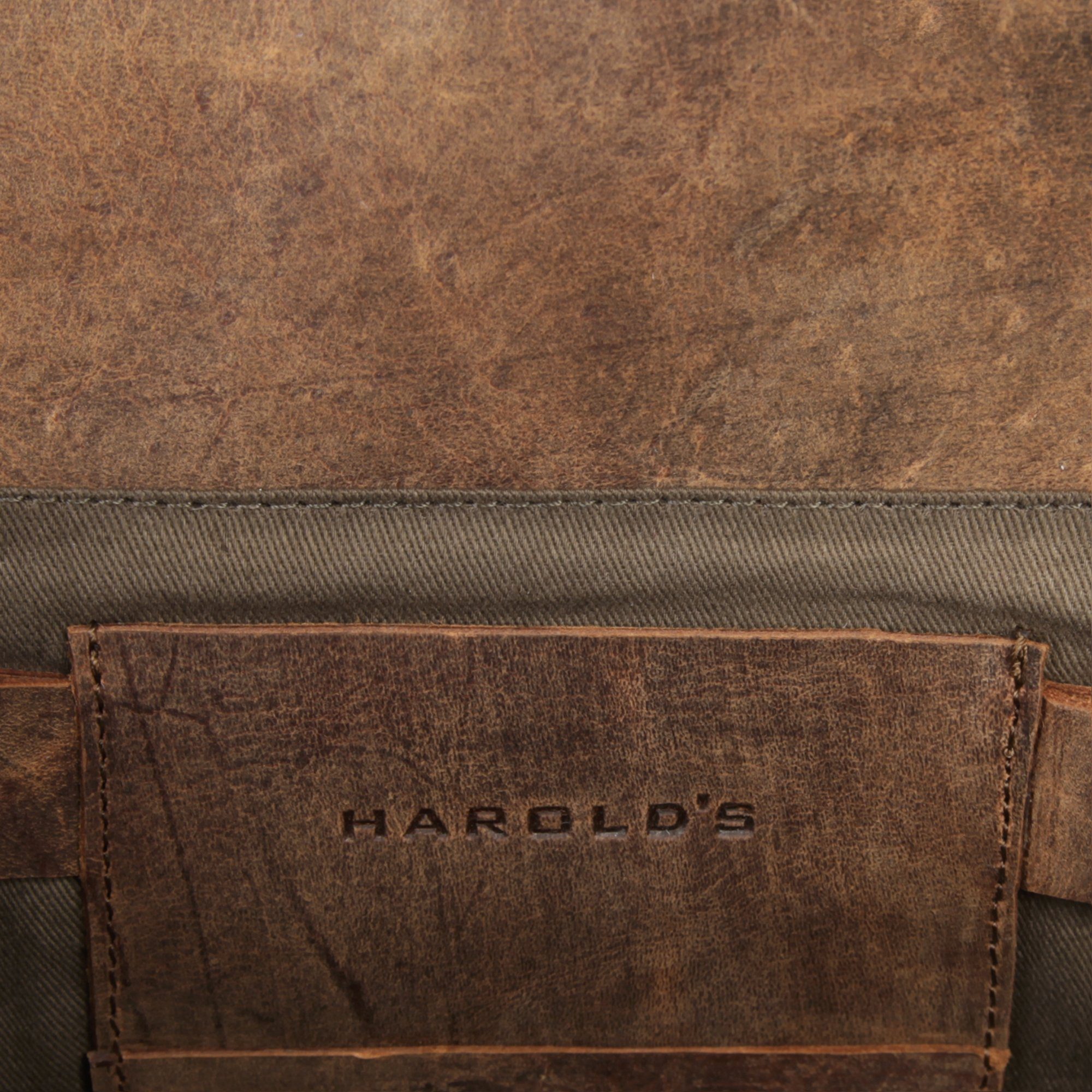 Harold's Aktetas Antiek echt leder