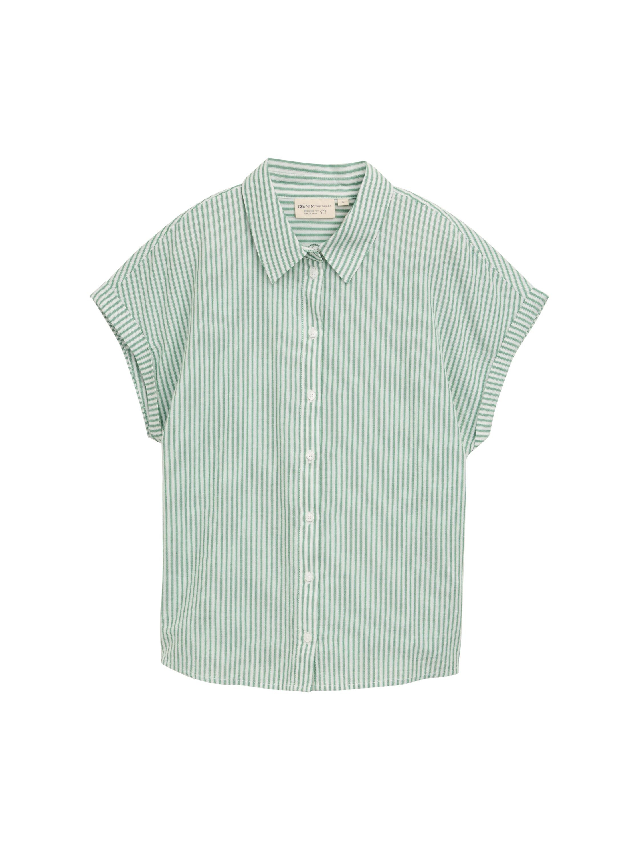 Tom Tailor Denim Blouse met korte mouwen met streepdesign