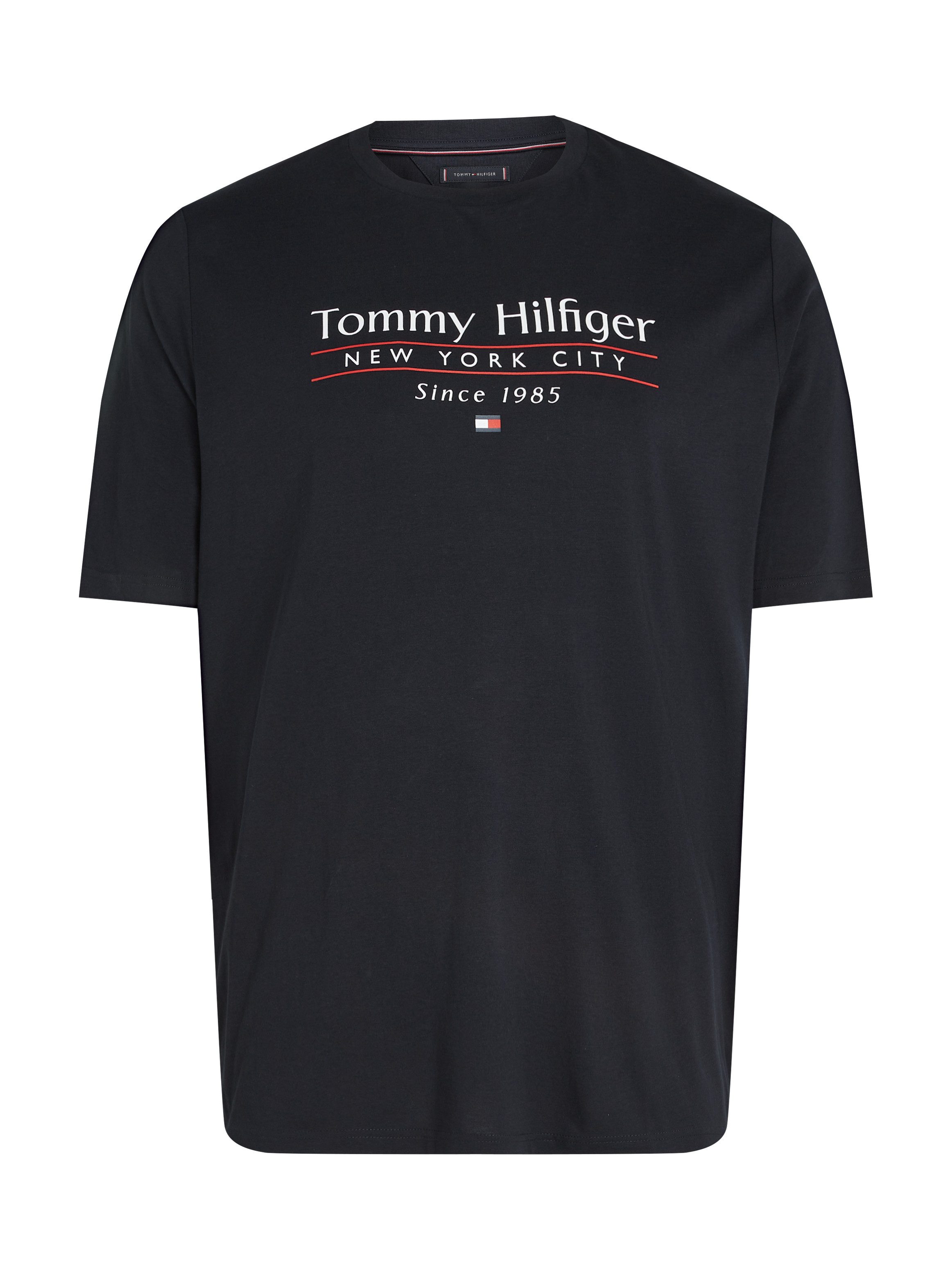 Tommy Hilfiger T-shirt BT-HILFIGER CENTER STACK TEE-B Grote maten, met meerkleurige print