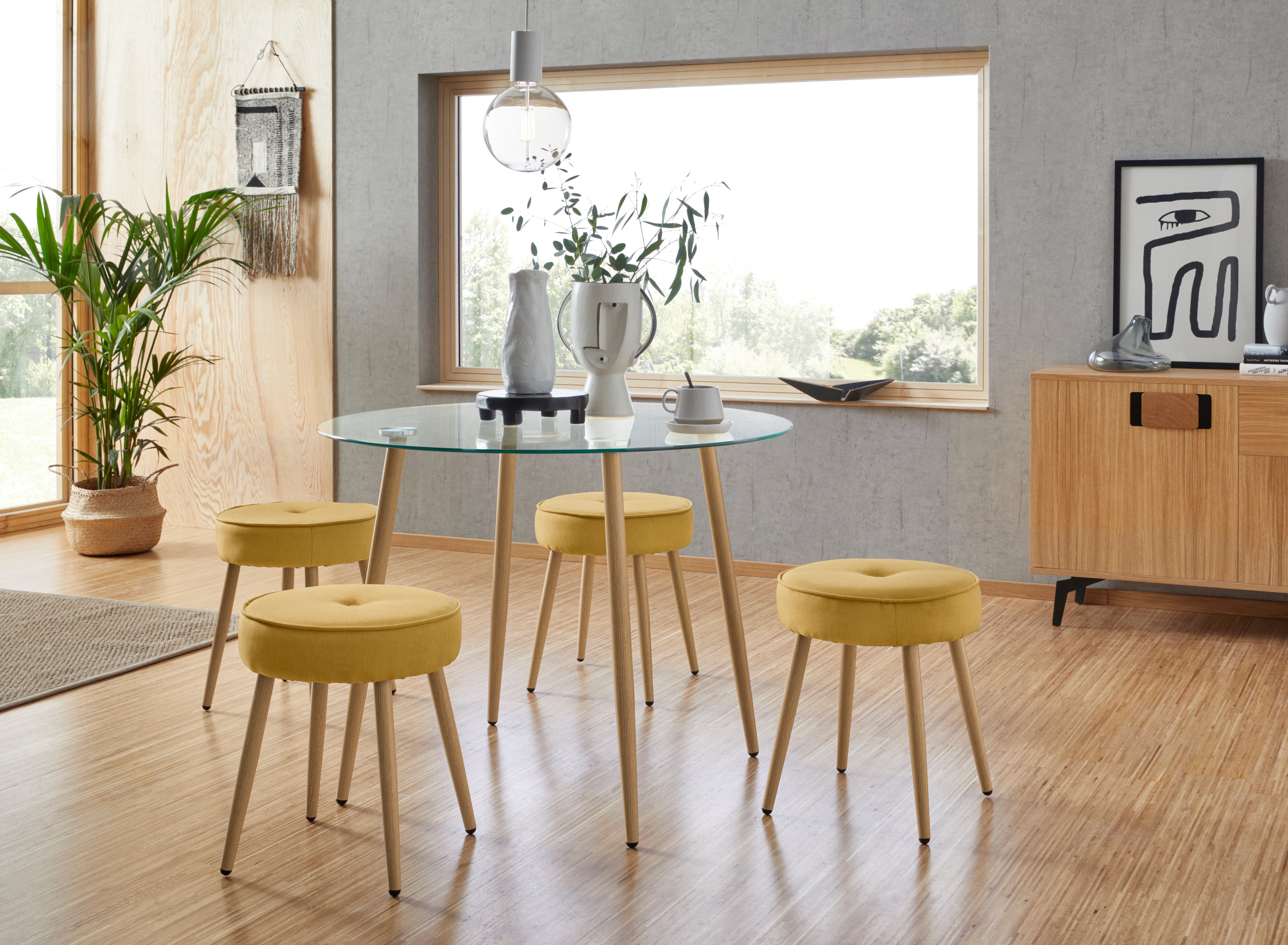 INOSIGN Glazen tafel Miller, TOPSELLER! ronde eettafel met een ø van 100 cm, verschillende maten