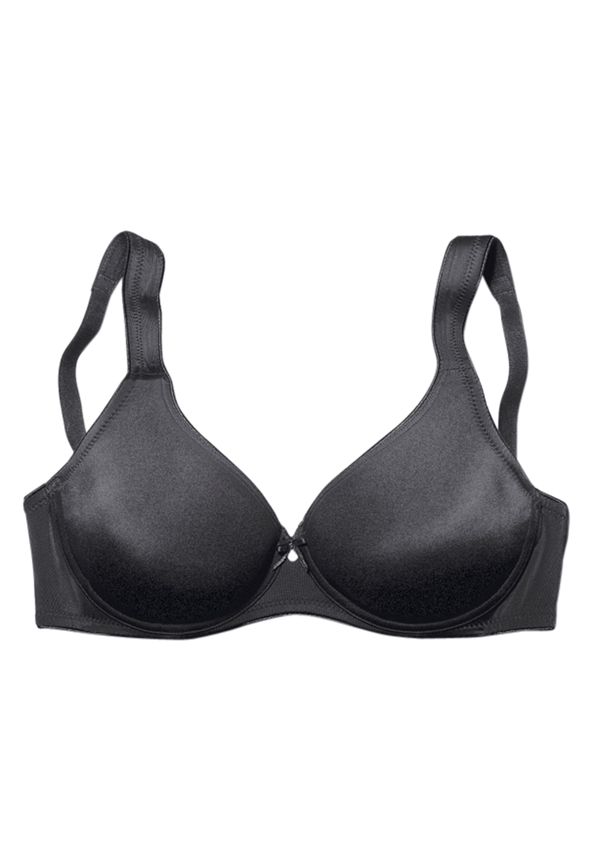 Lascana T-shirt-bh Perfect basic met beugel en ongevulde cups, van zijdeachtige microvezel