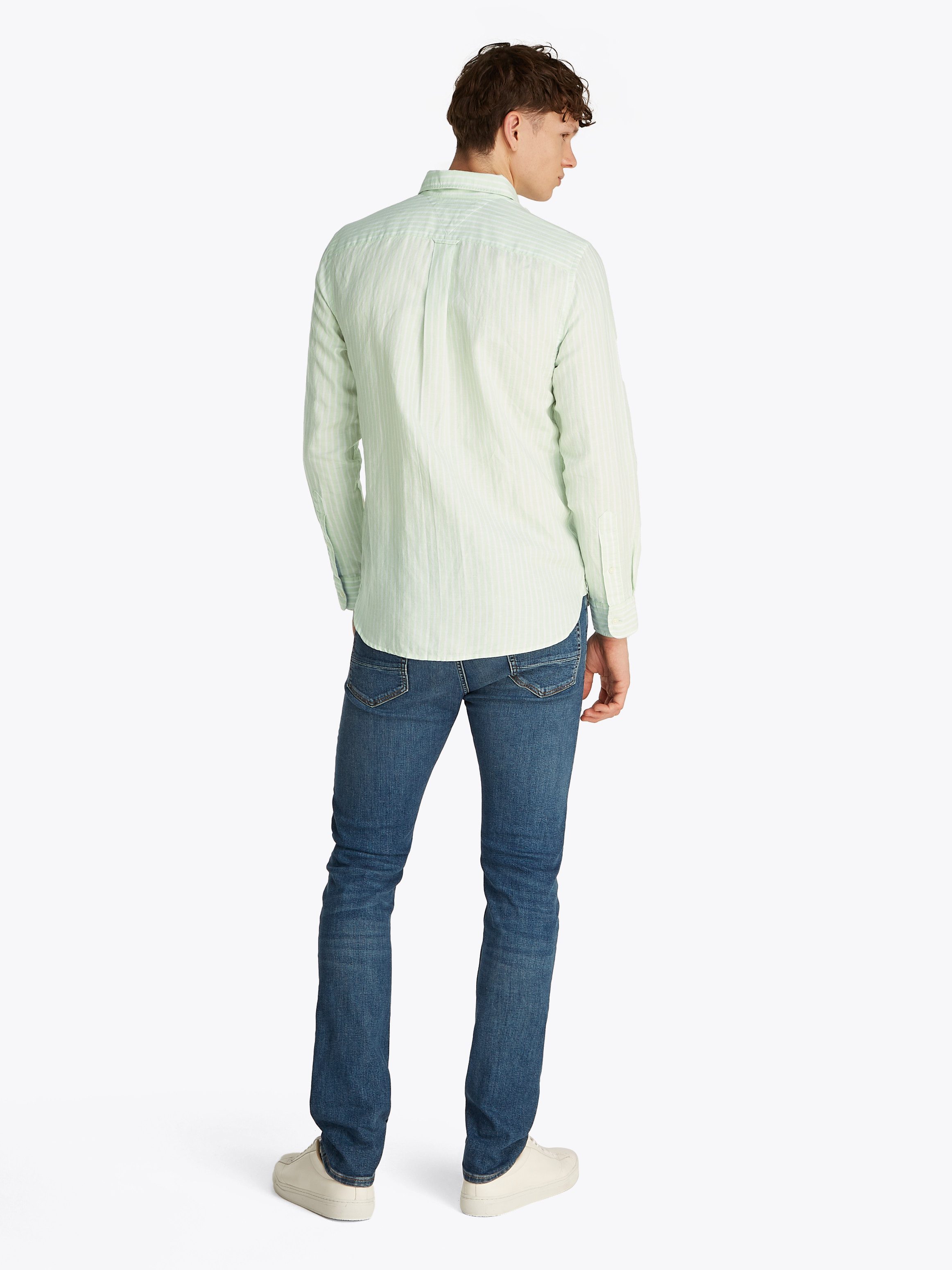 Tommy Hilfiger Overhemd met lange mouwen LINEN BLEND BOLD STRIPE