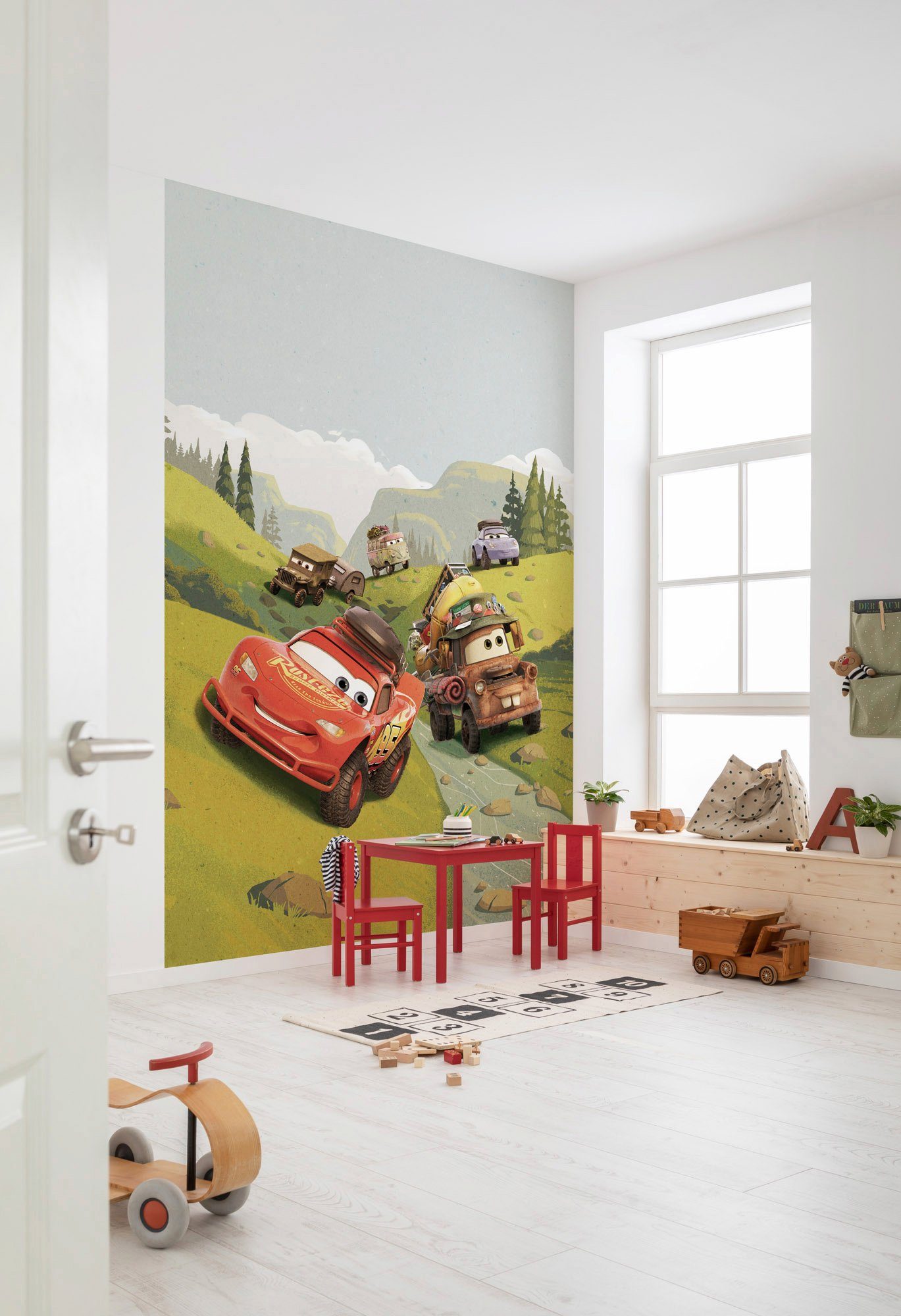 Komar Vliesbehang Digitale print vlies - Cars Camping - Afmeting 200 x 280 cm