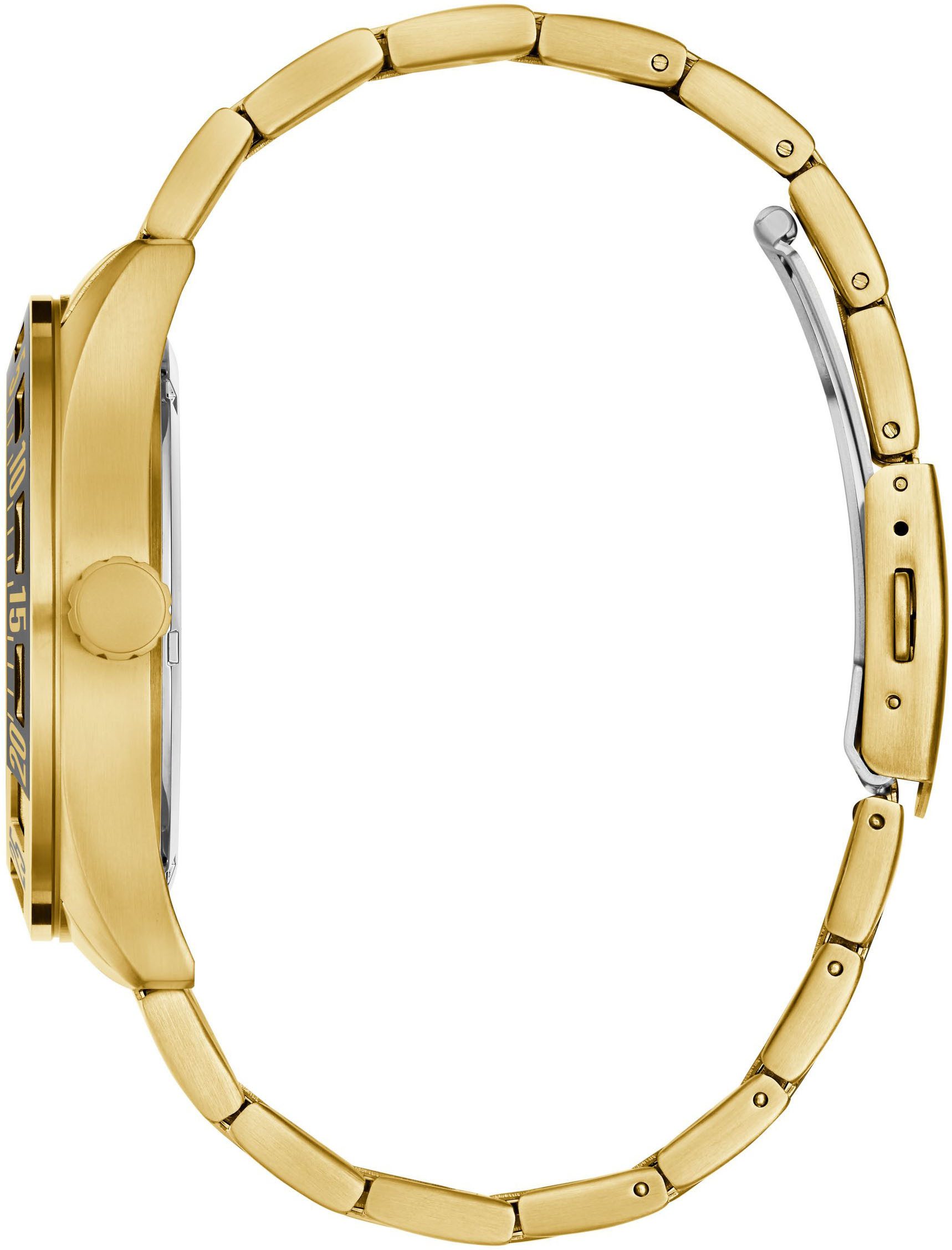 Guess Multifunctioneel horloge LETTERMAN Quartz horloge, polshorloge, herenhorloge, datum, weekdag, roestvrijstalen band