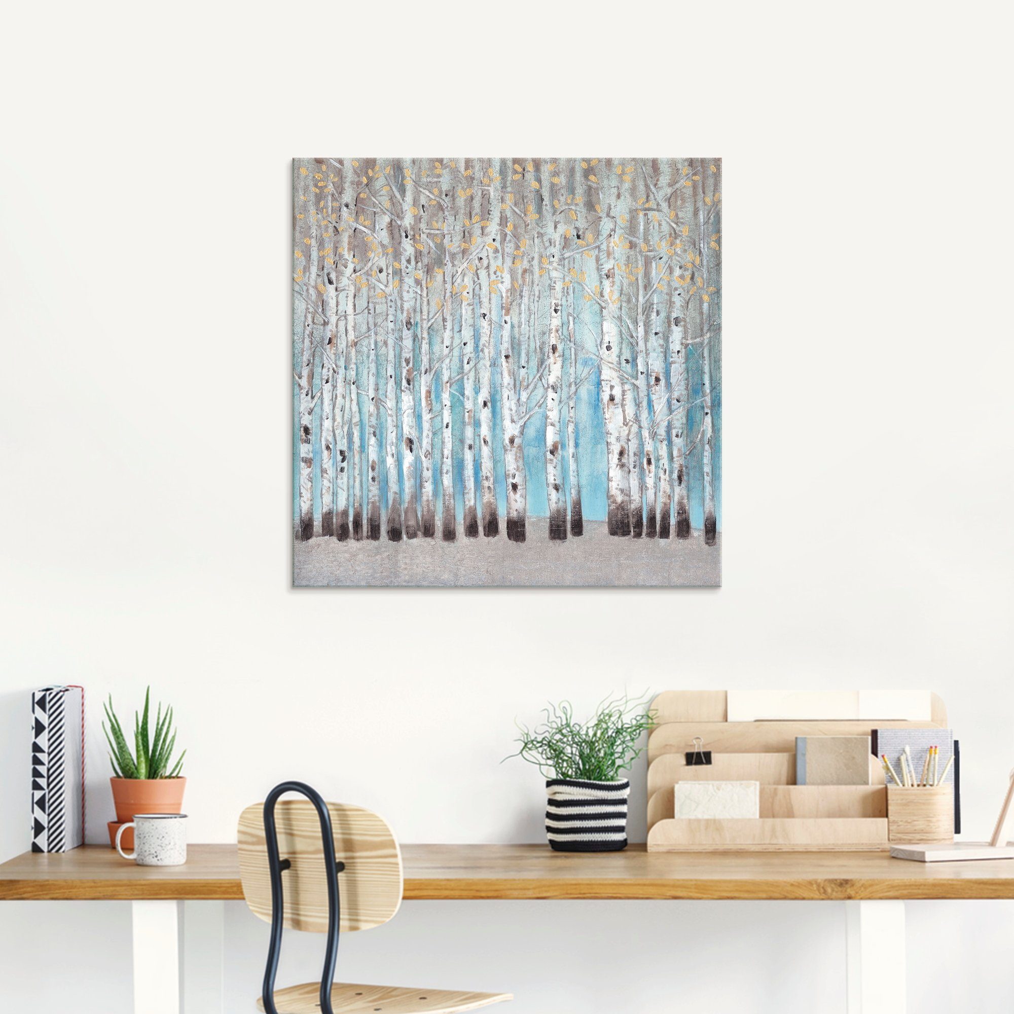 Artland Print op glas Het bos in I in verschillende maten