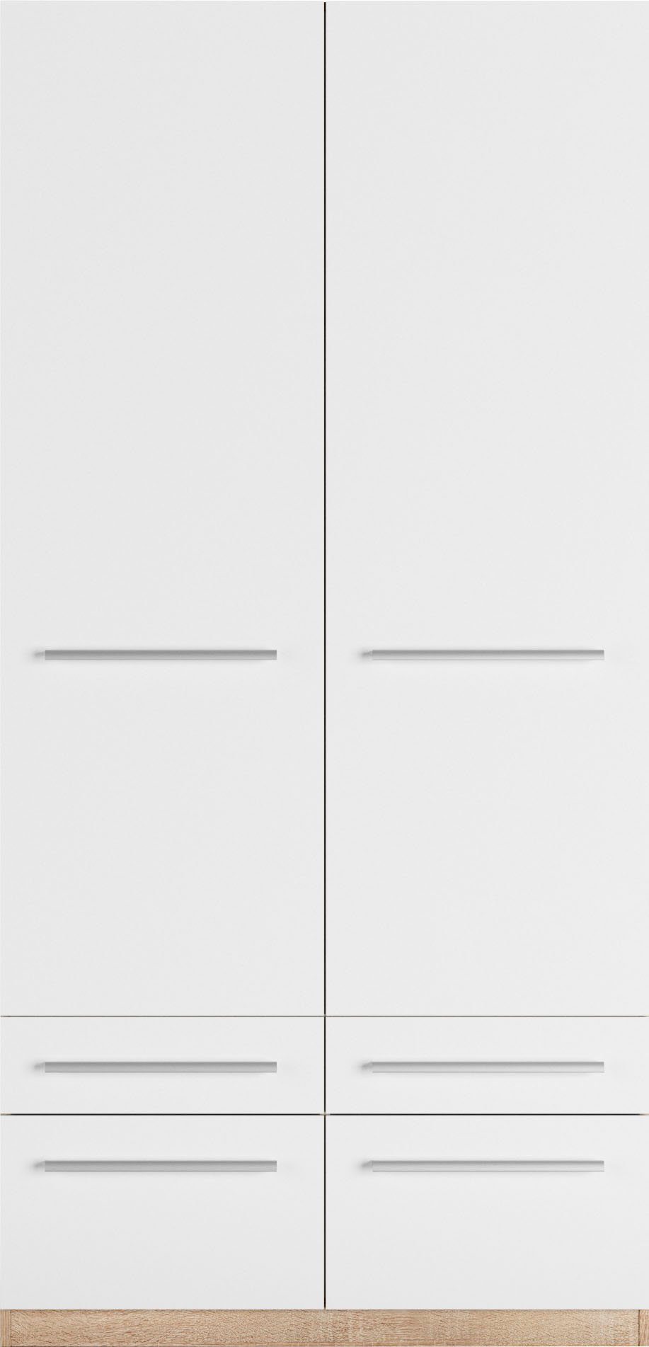 priess Kledingkast Kast garderobe waskast Barcelona in 5 breedtes veel opbergruimte, ruime lades, met spiegel, made in germany