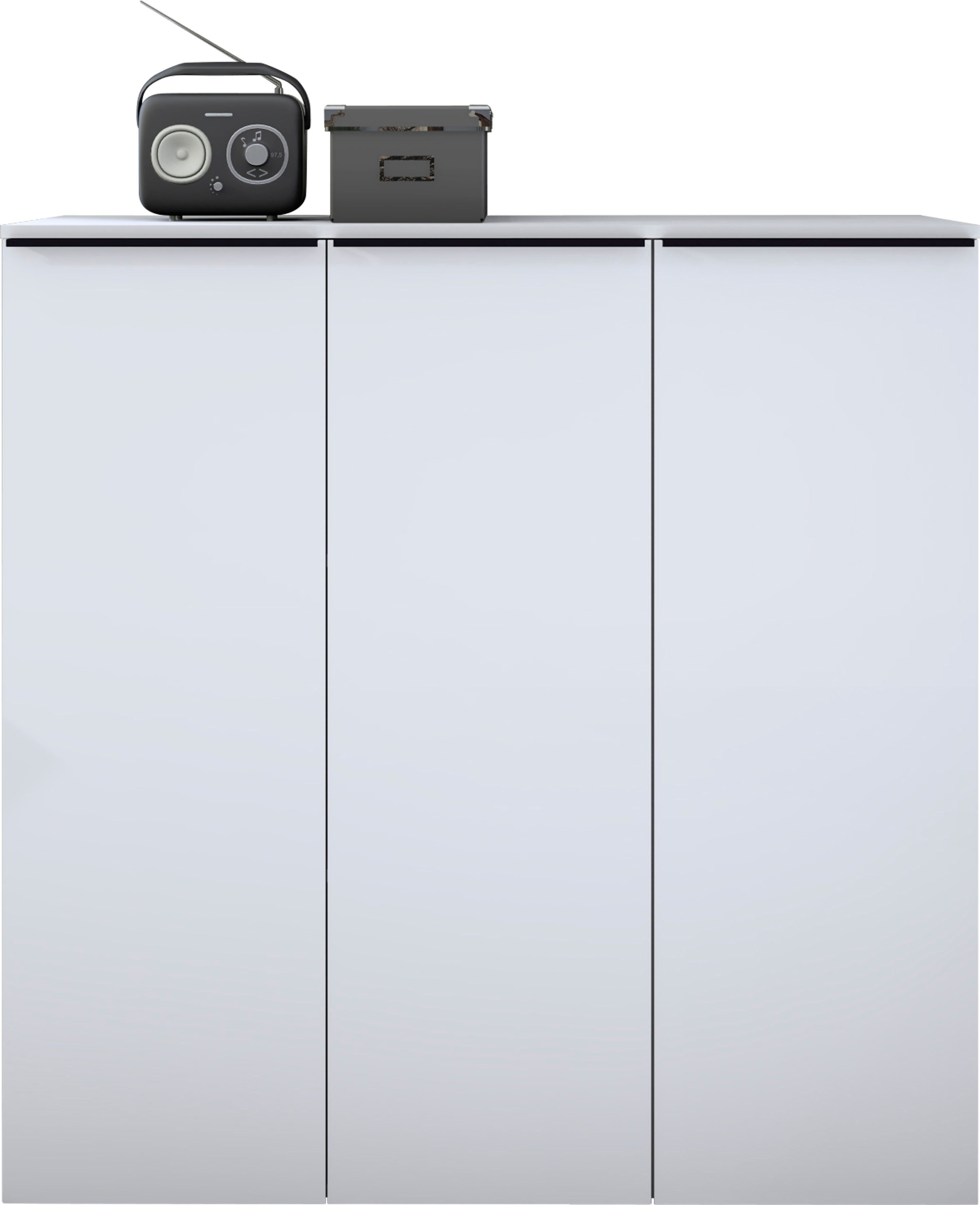 borchardt Möbel Archiefkast Tom Breedte 114 cm, multifunctionele kast bijzetkastjes wit