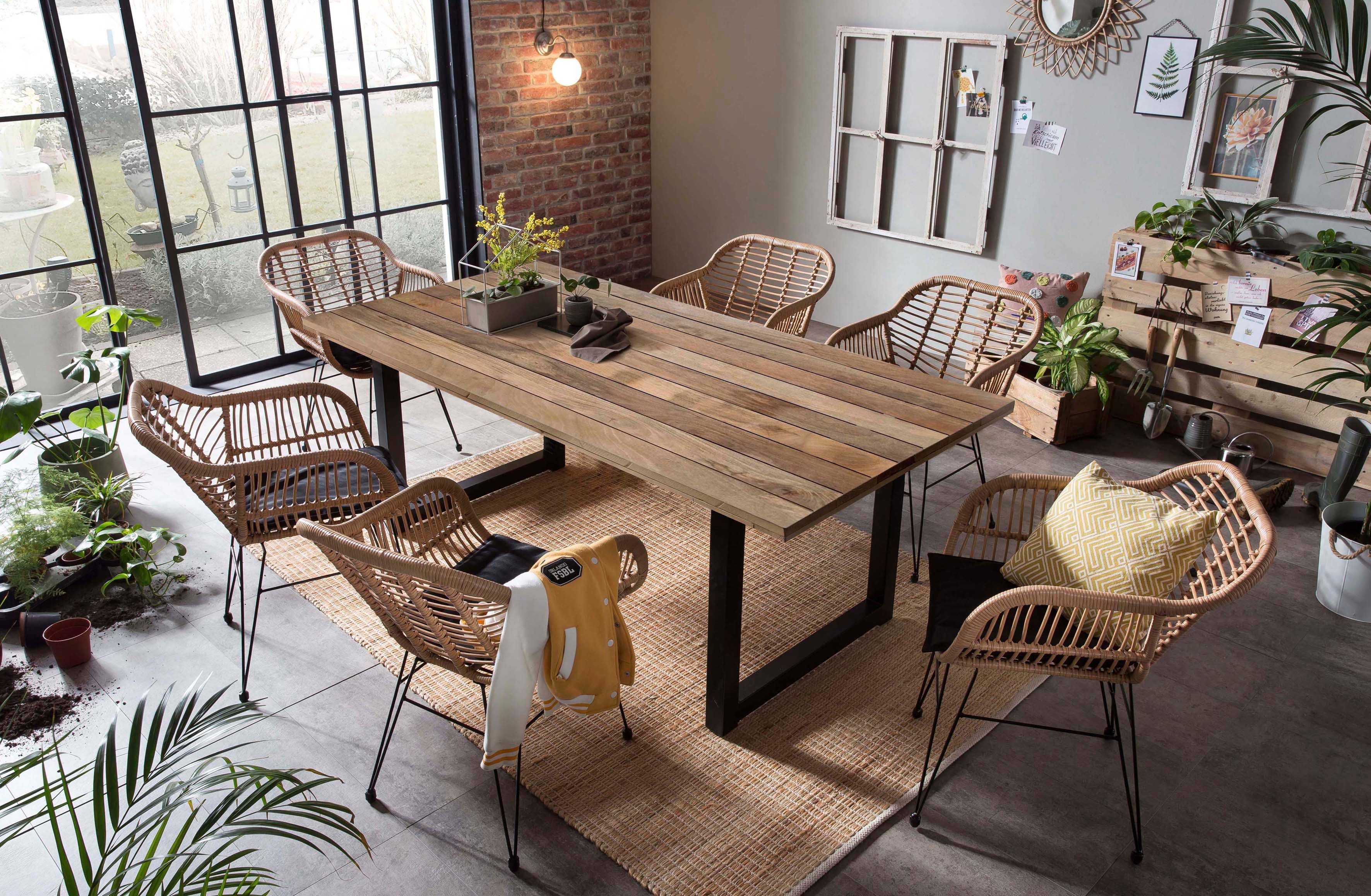 Home affaire Eettafel Aletsch gemaakt van onbehandeld hout, gerecycled steigerhout
