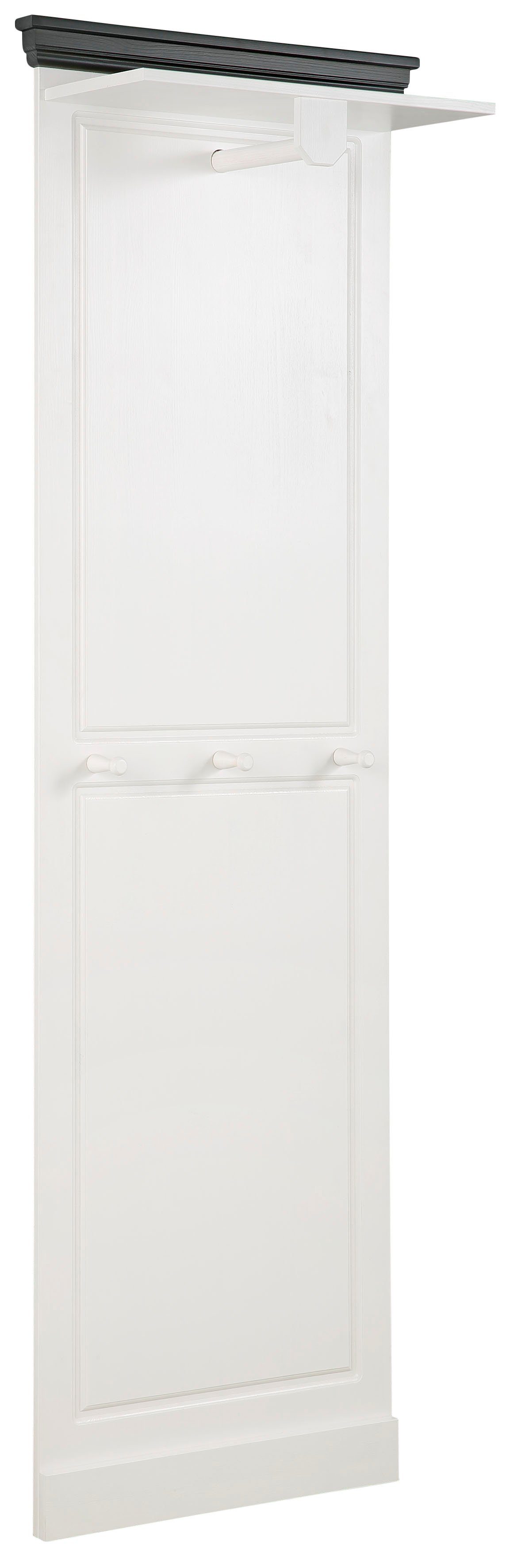 Home affaire Kapstokpaneel Basilico van massieve dennen, fsc®, breedte 60 cm, met kledingstang, houten haken