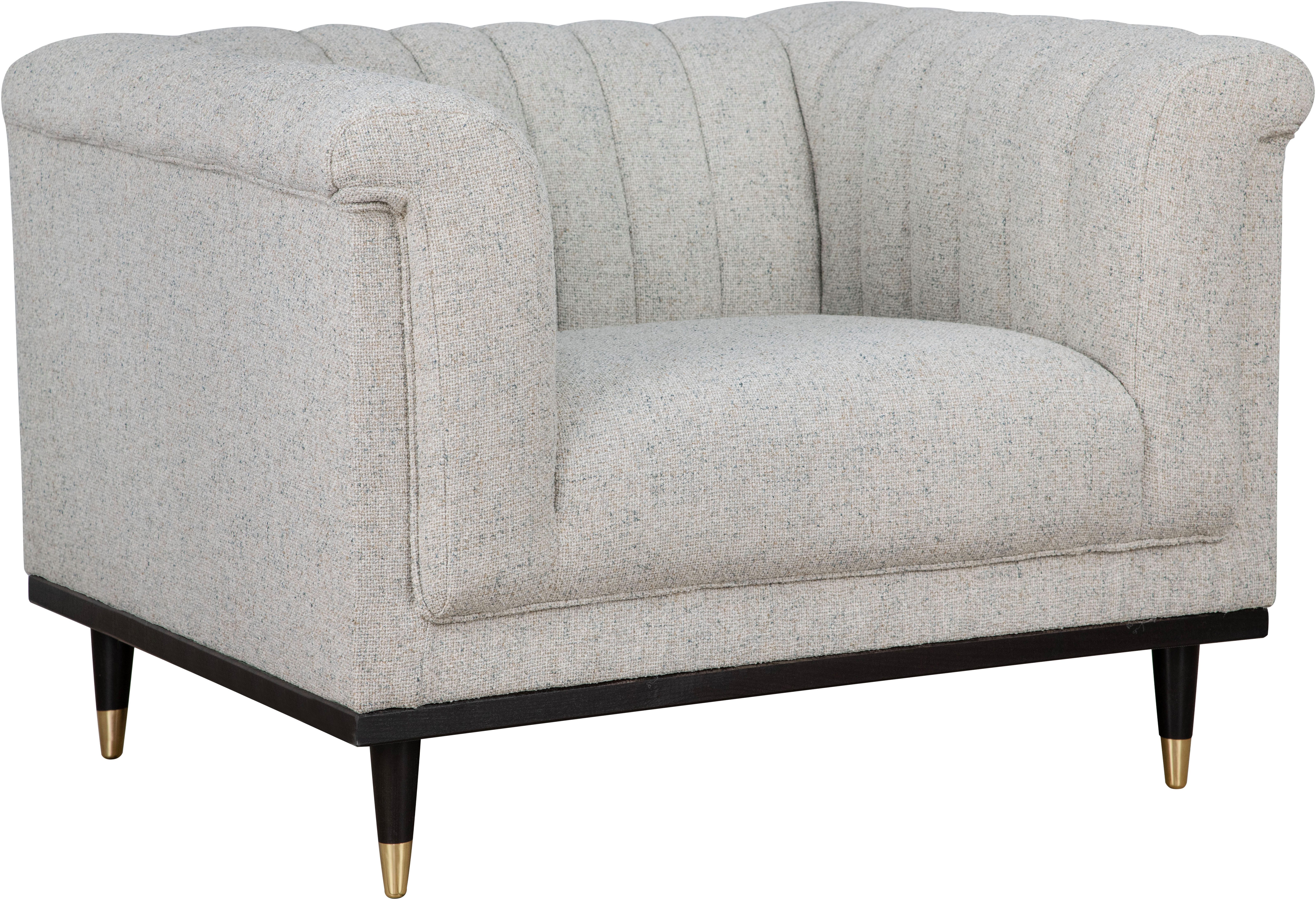 Guido Maria Kretschmer Home&Living Fauteuil Chamby met houten rand onder en stiksels bij de leuning