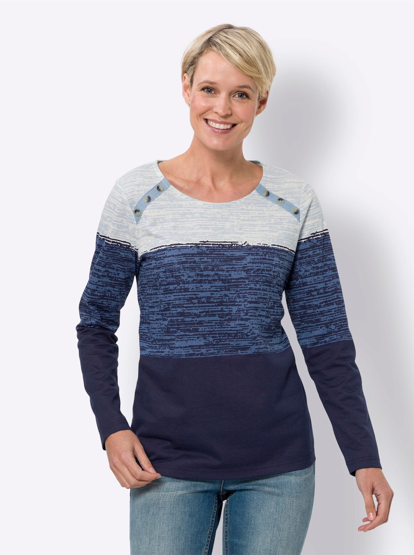 Classic Basics Shirt met lange mouwen Shirt met ronde hals (1-delig)