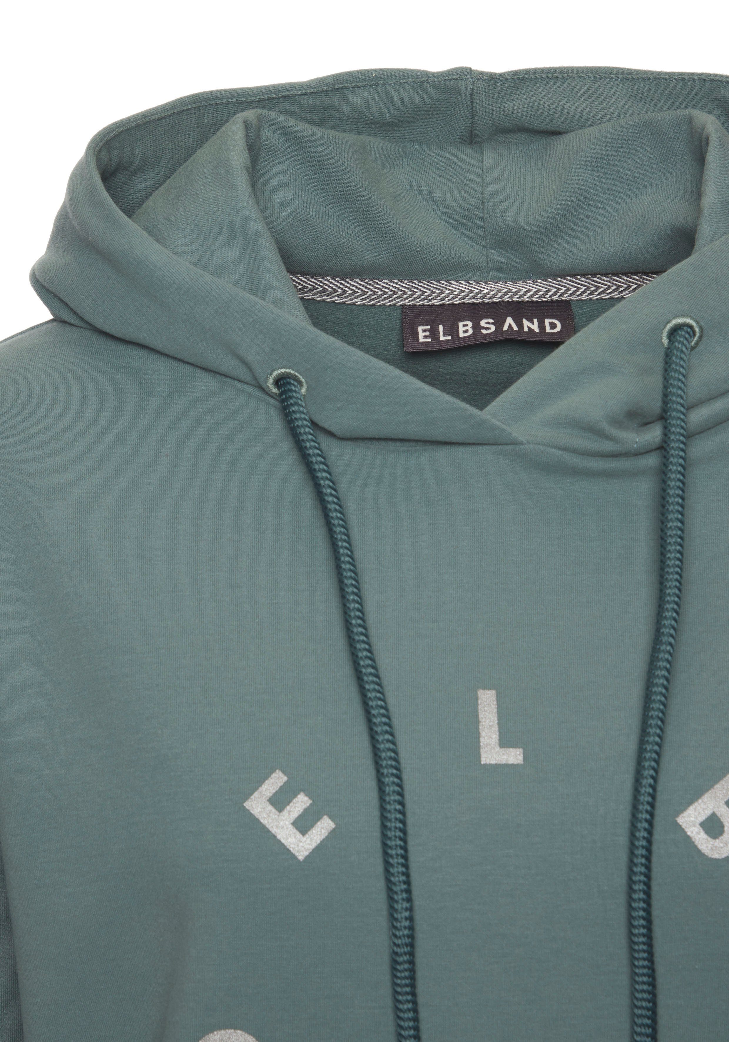 Elbsand Hoodie Darisa met logoprint voor, hoodie, sportief-casual