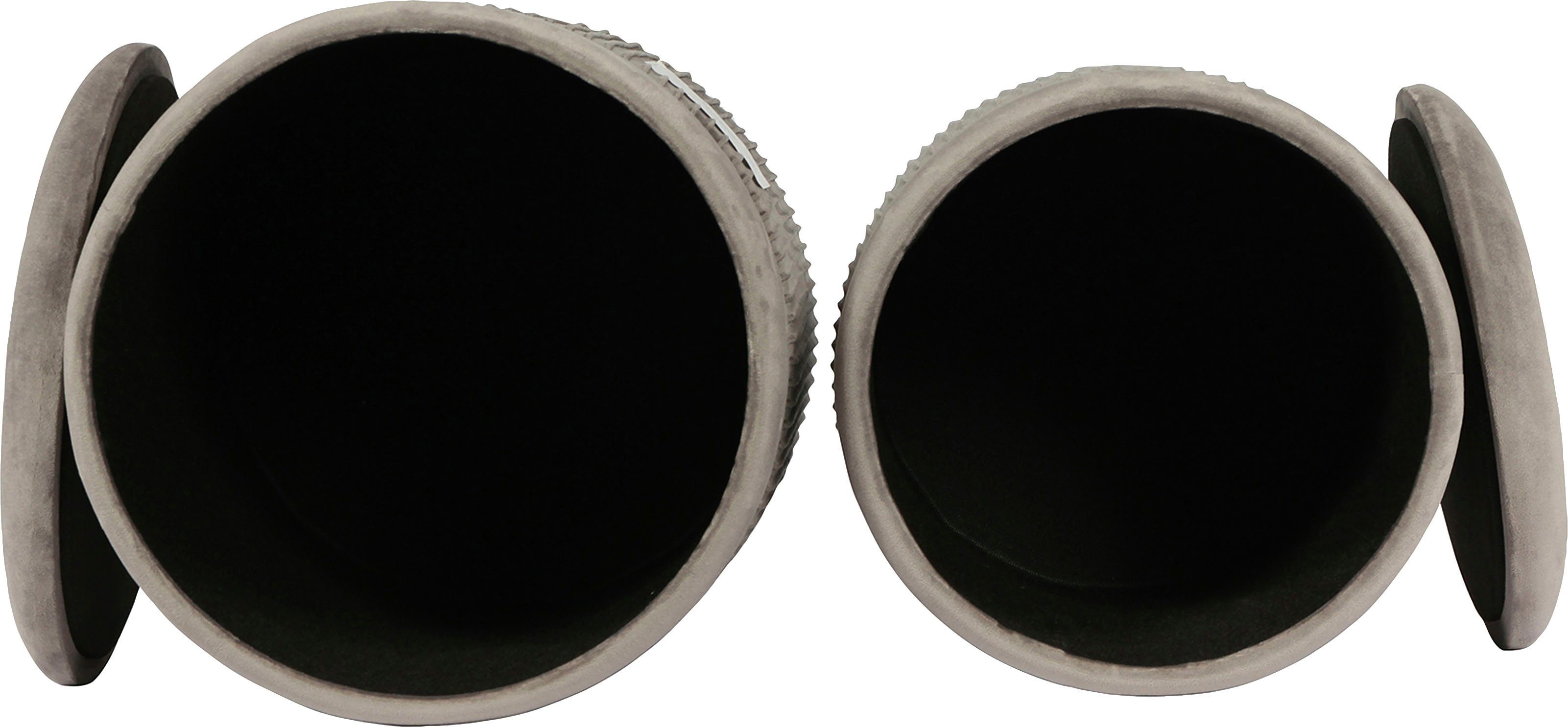 Kayoom Zithoek Kruk Zora 325 2-delige set, fluweelzachte stof bekleding, ronde elegante vorm (set, 2-delig)