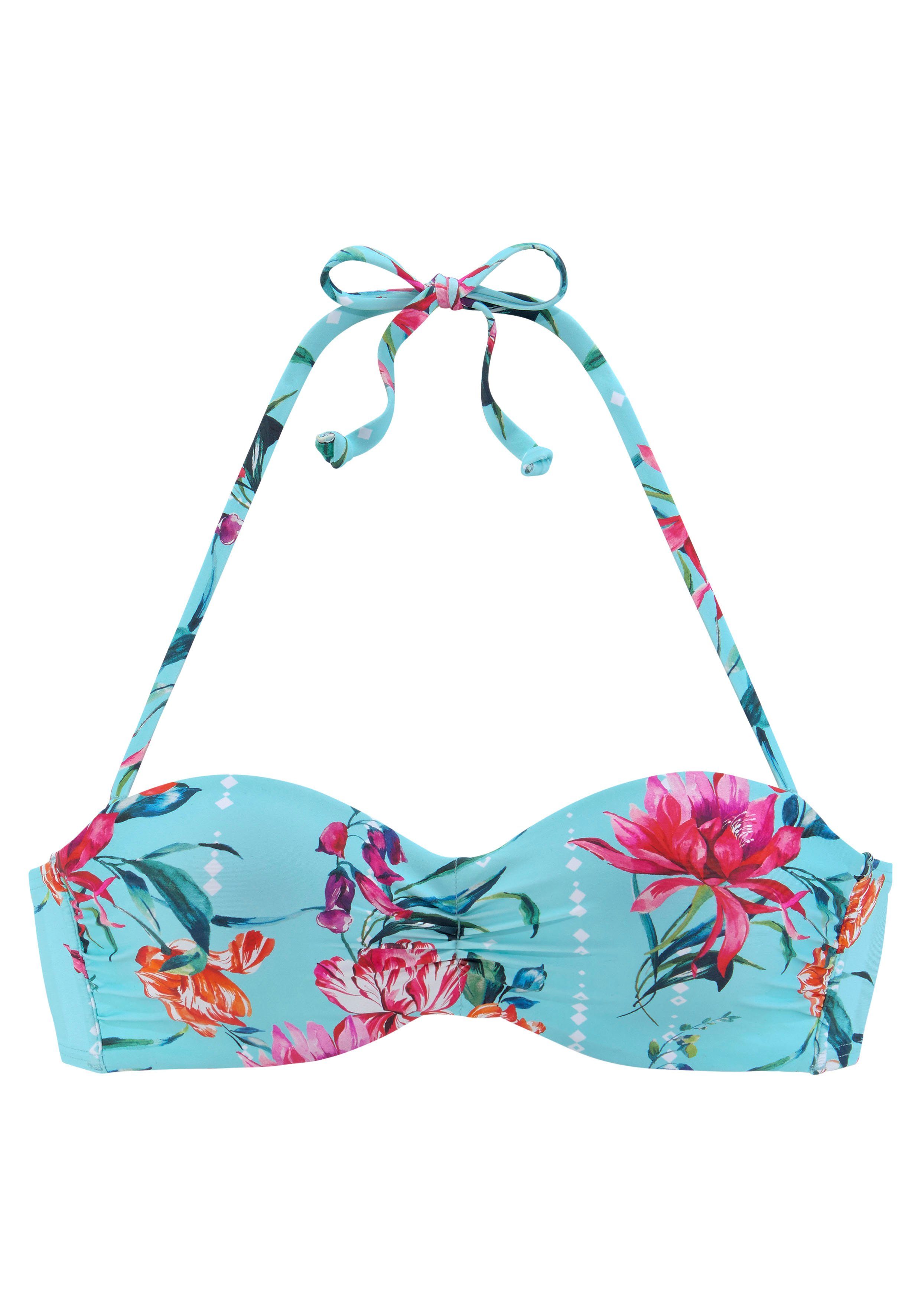Sunseeker Beugelbikinitop in bandeaumodel Modern met bloemenprint