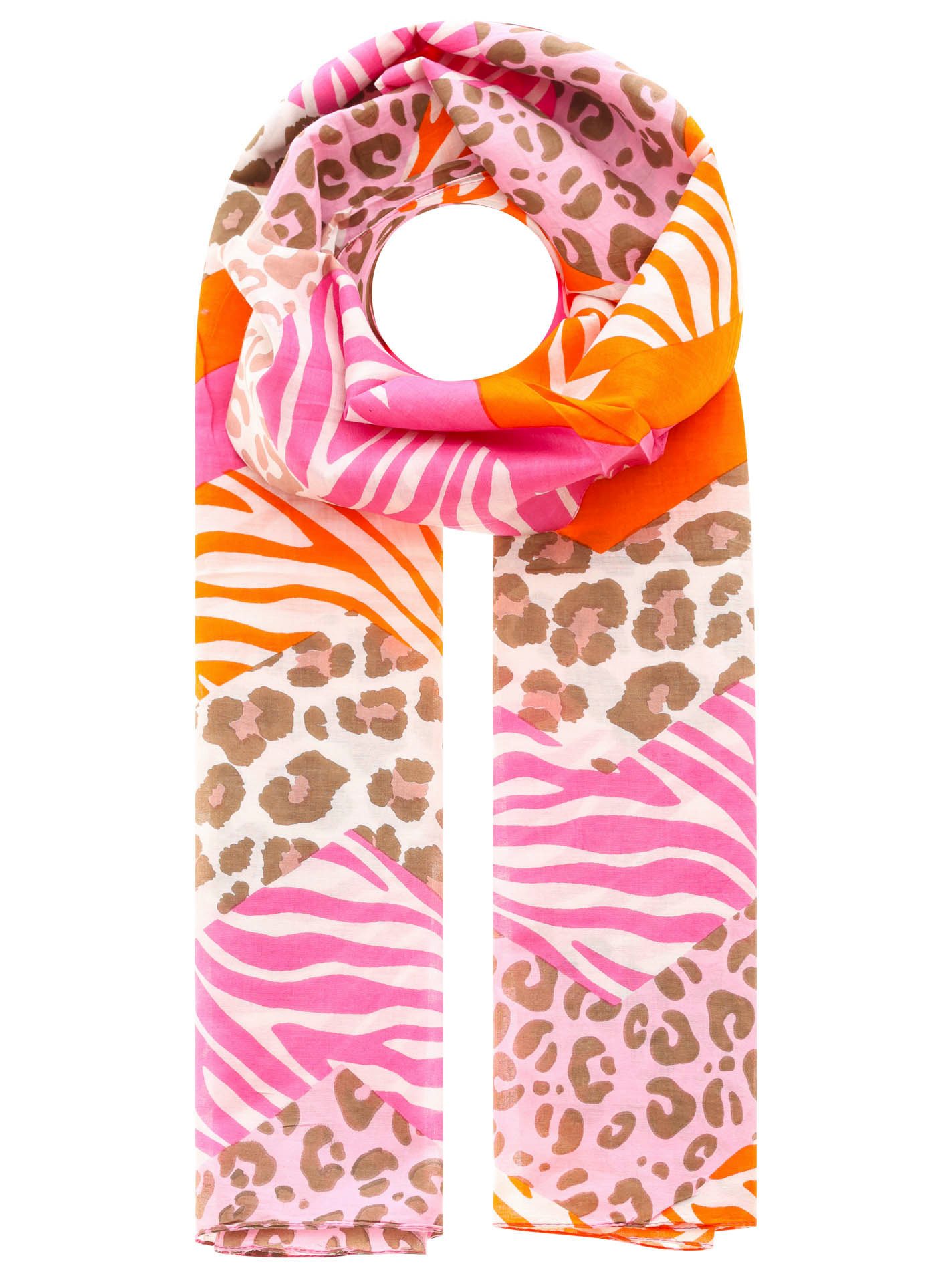 Zwillingsherz Modieuze sjaal Leo Zebra Zickzack dames sjaals multicolor