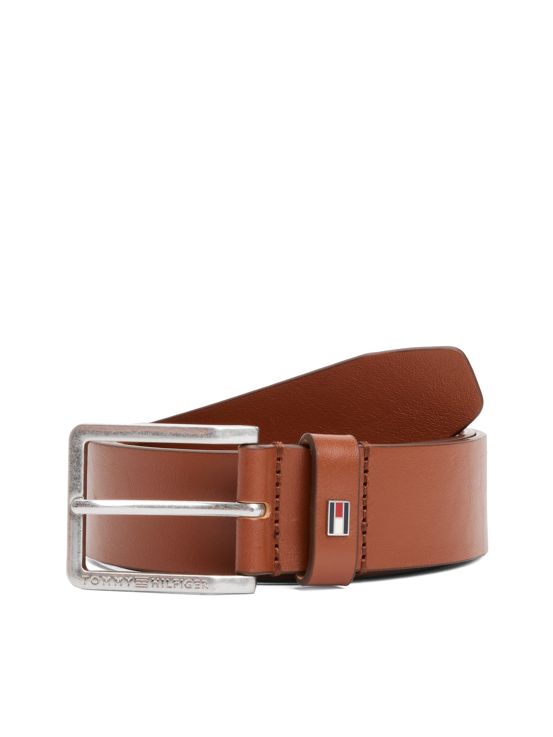 Tommy Hilfiger Leren riem Oliver met contrastgesp en logo-lus