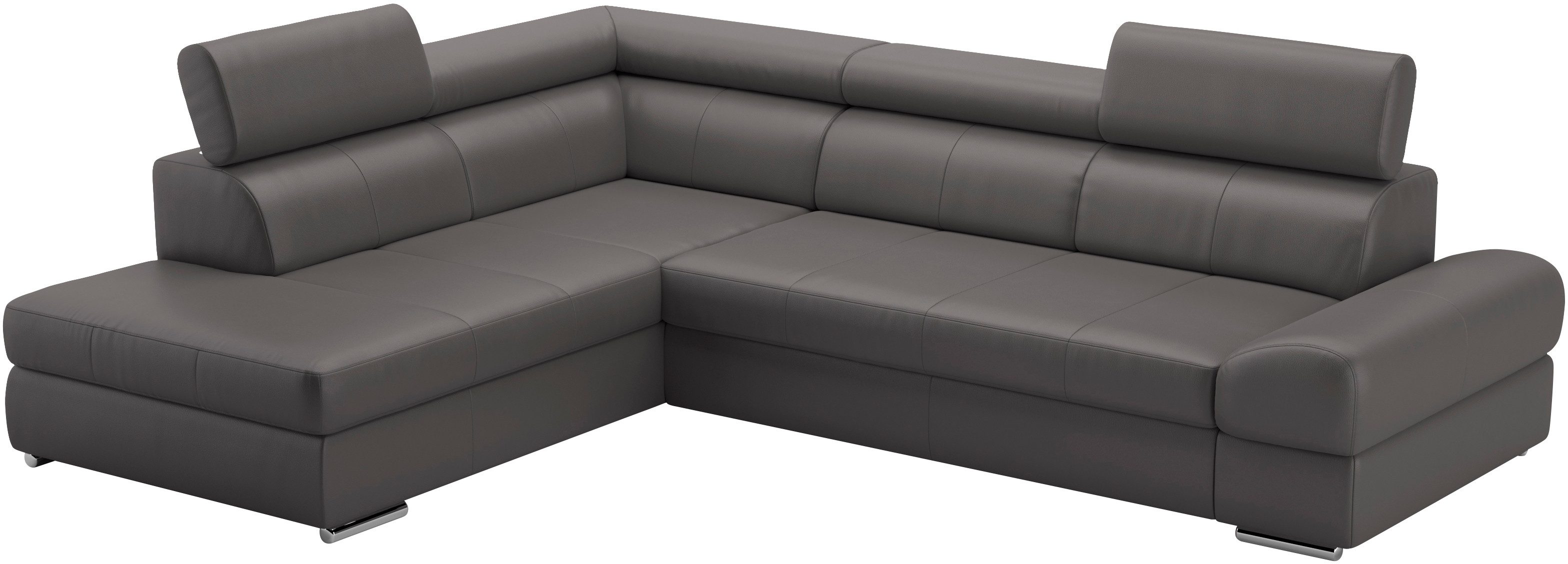 sit&more Hoekbank Broadway L-vorm met verstelbare hoofdsteunen, naar keuze met slaapfunctie