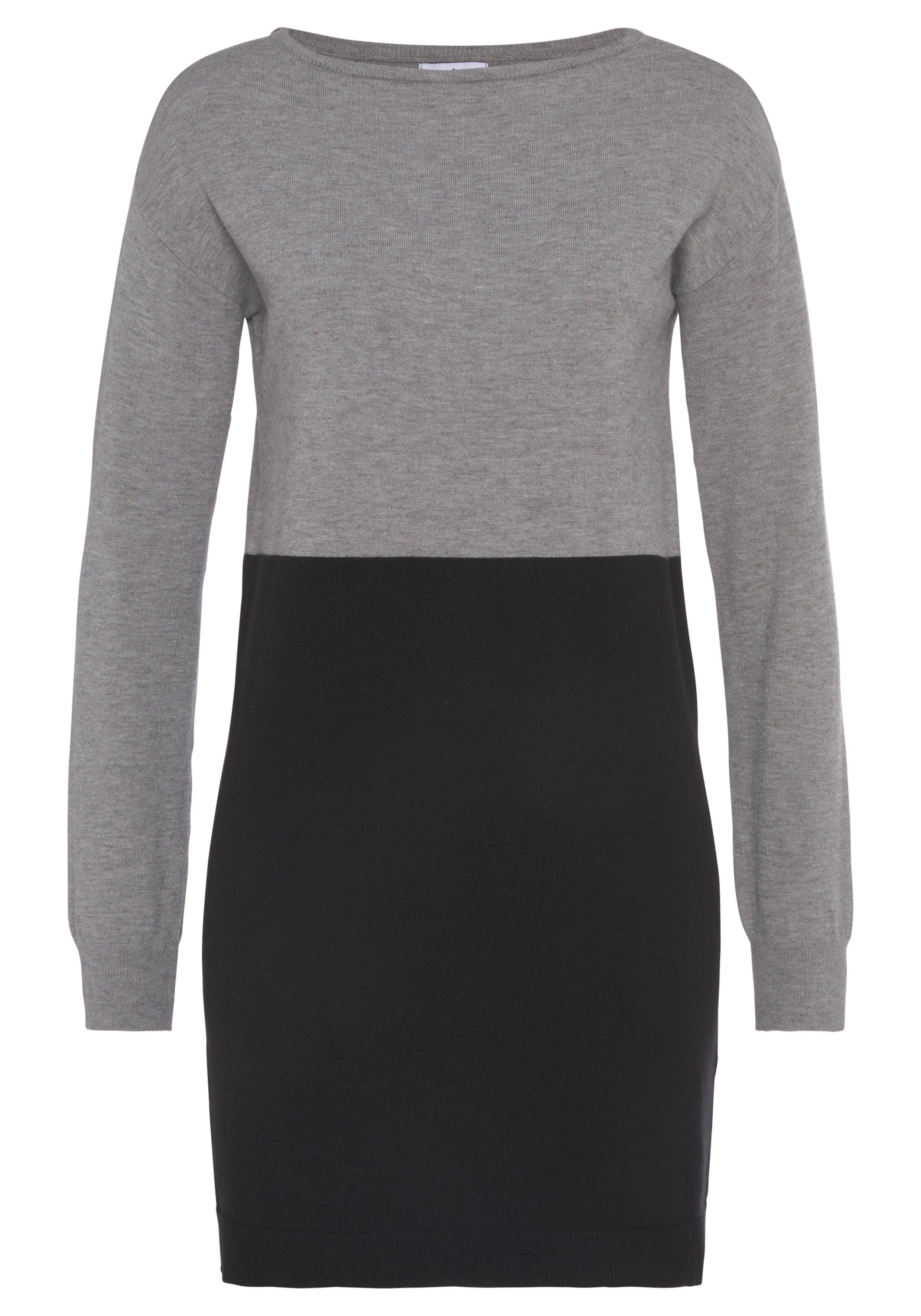 AJC Gebreide jurk knie-vrij, casual, van viscose, polyamide en polyester, langarm