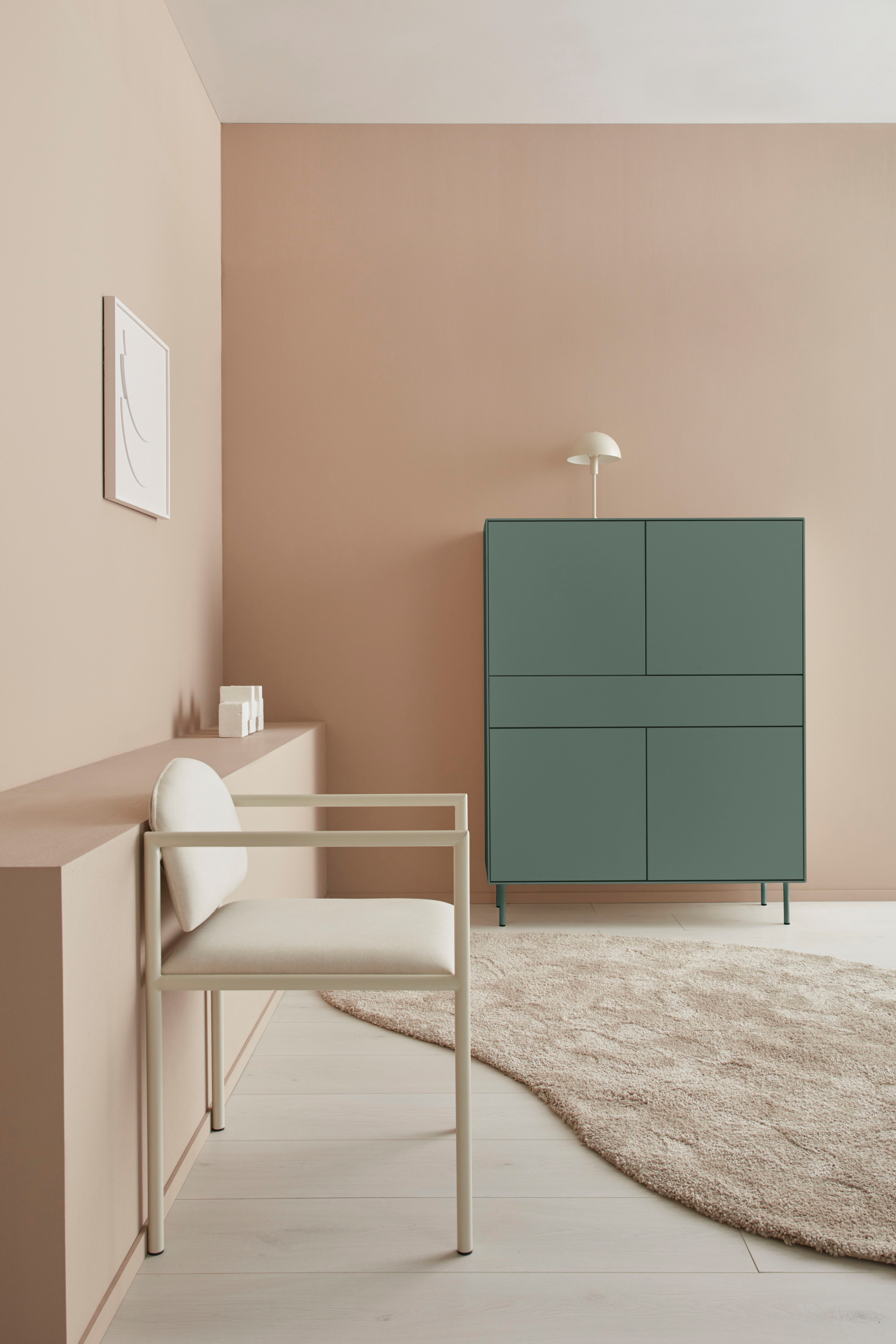 LeGer Home by Lena Gercke Highboard Essentials Hoogte: 144 cm, MDF gelakt, push-to-open functie
