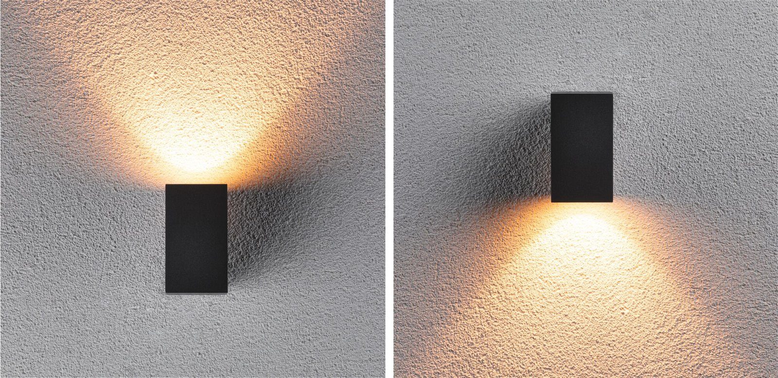 Paulmann Led-wandlamp voor buiten Flame IP44 vierkant 58x103mm 2200K 4W 265lm 230V 75° Metaal (1 stuk)