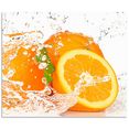 artland keukenwand orange met spatwater zelfklevend in vele maten - spatscherm keuken achter kookplaat en spoelbak als wandbescherming tegen vet, water en vuil - achterwand, wandbekleding van aluminium (1-delig) oranje