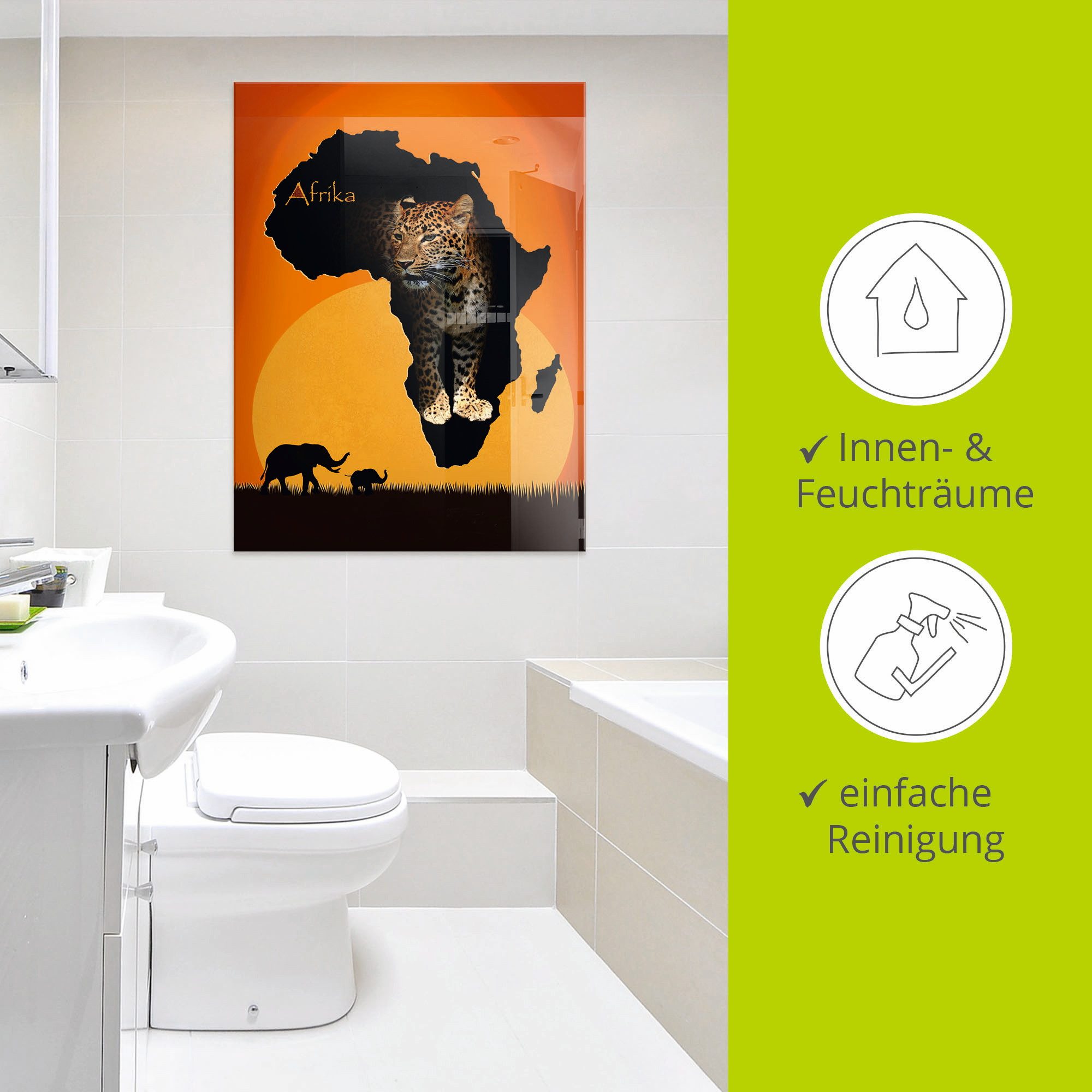 Artland Print op glas Afrika het zwarte continent