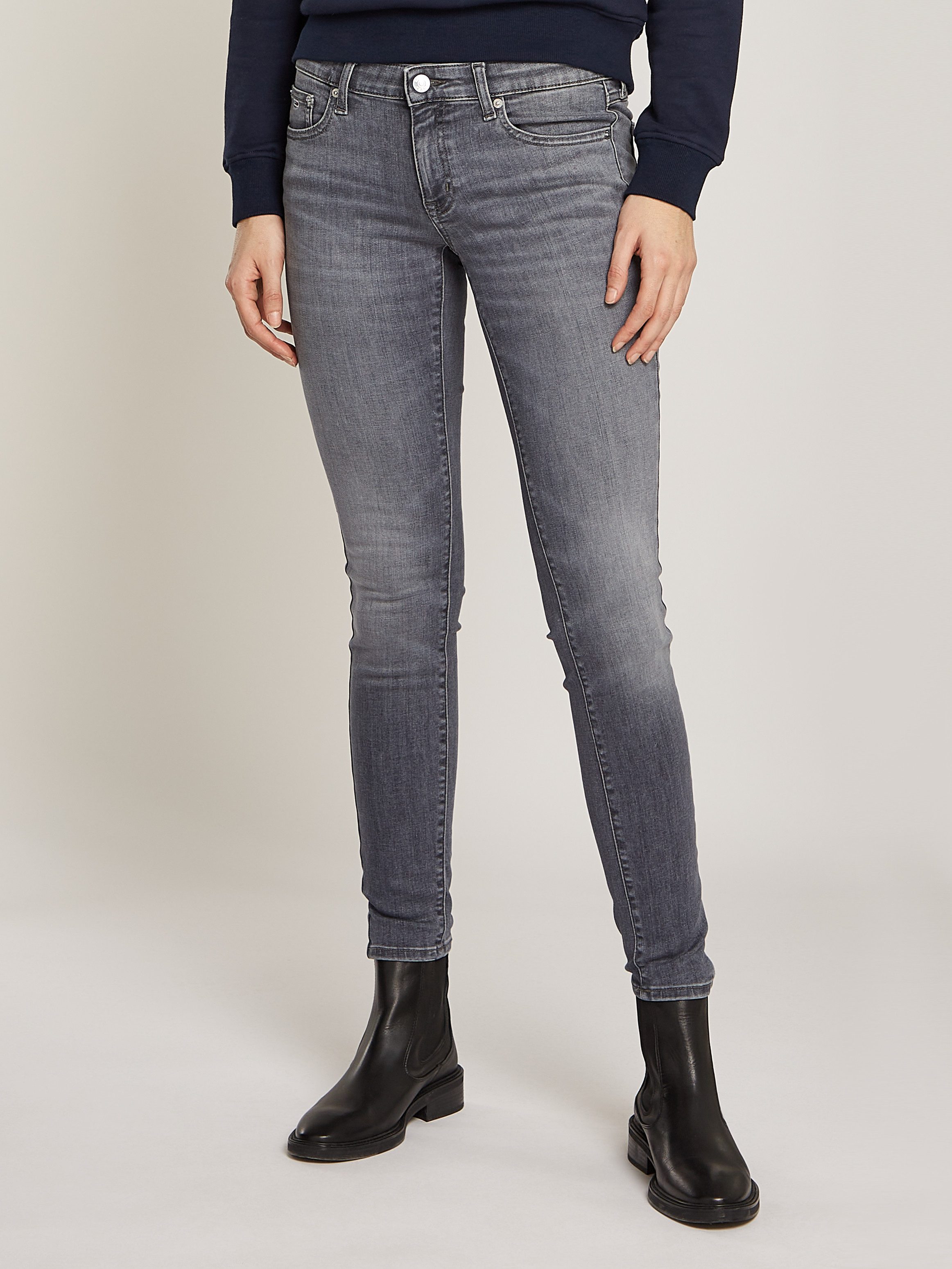TOMMY JEANS Skinny fit jeans Tommy Jeans Damenjeans Low Waist Skinny dames skinny jeans maat 25 zwart