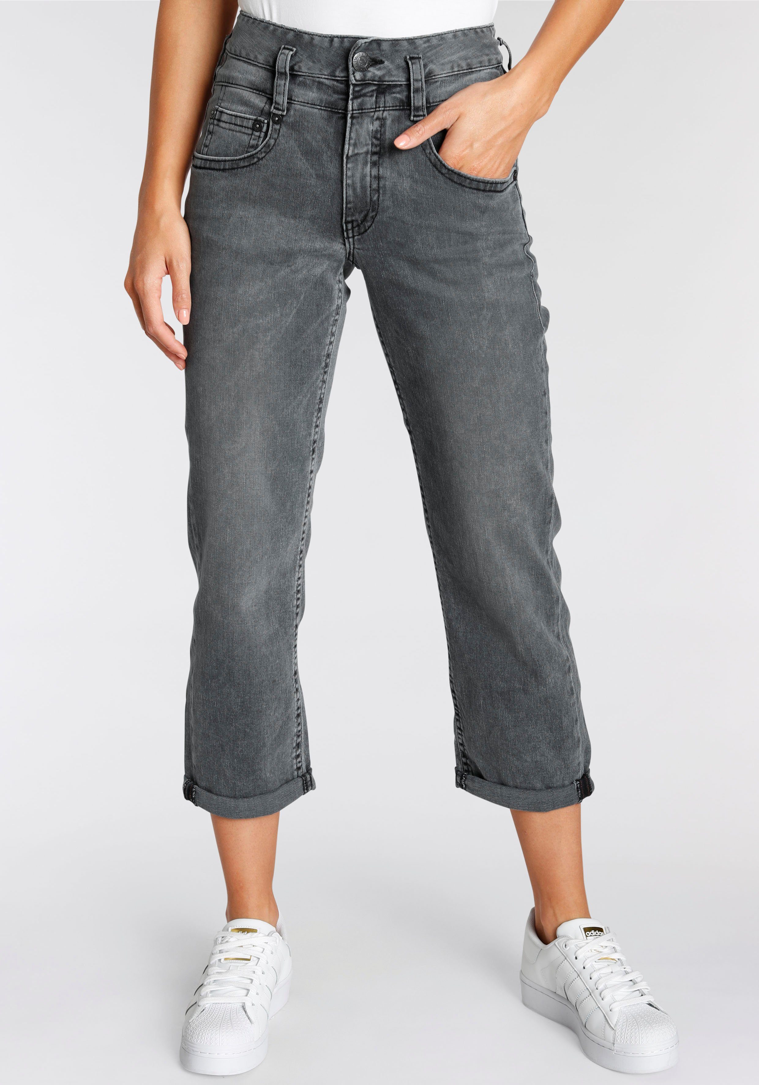 Herrlicher High-waist jeans PITCH HI TAP ORGANIC milieuvriendelijk dankzij kitotex technology