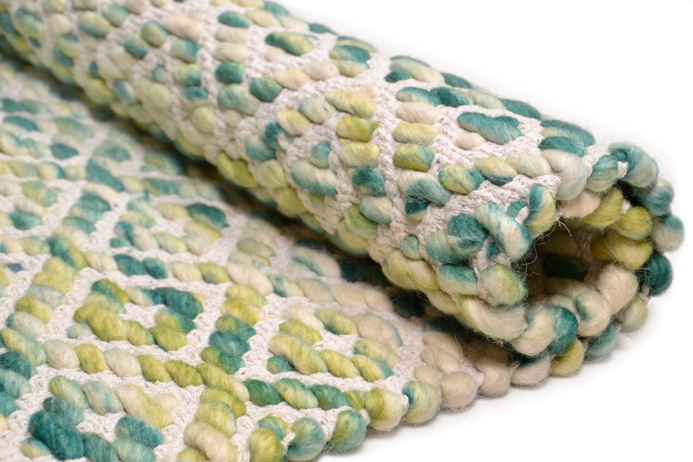 TOM TAILOR HOME Wollen kleed Diamond zuivere wol, platweefsel, met de hand geknoopt