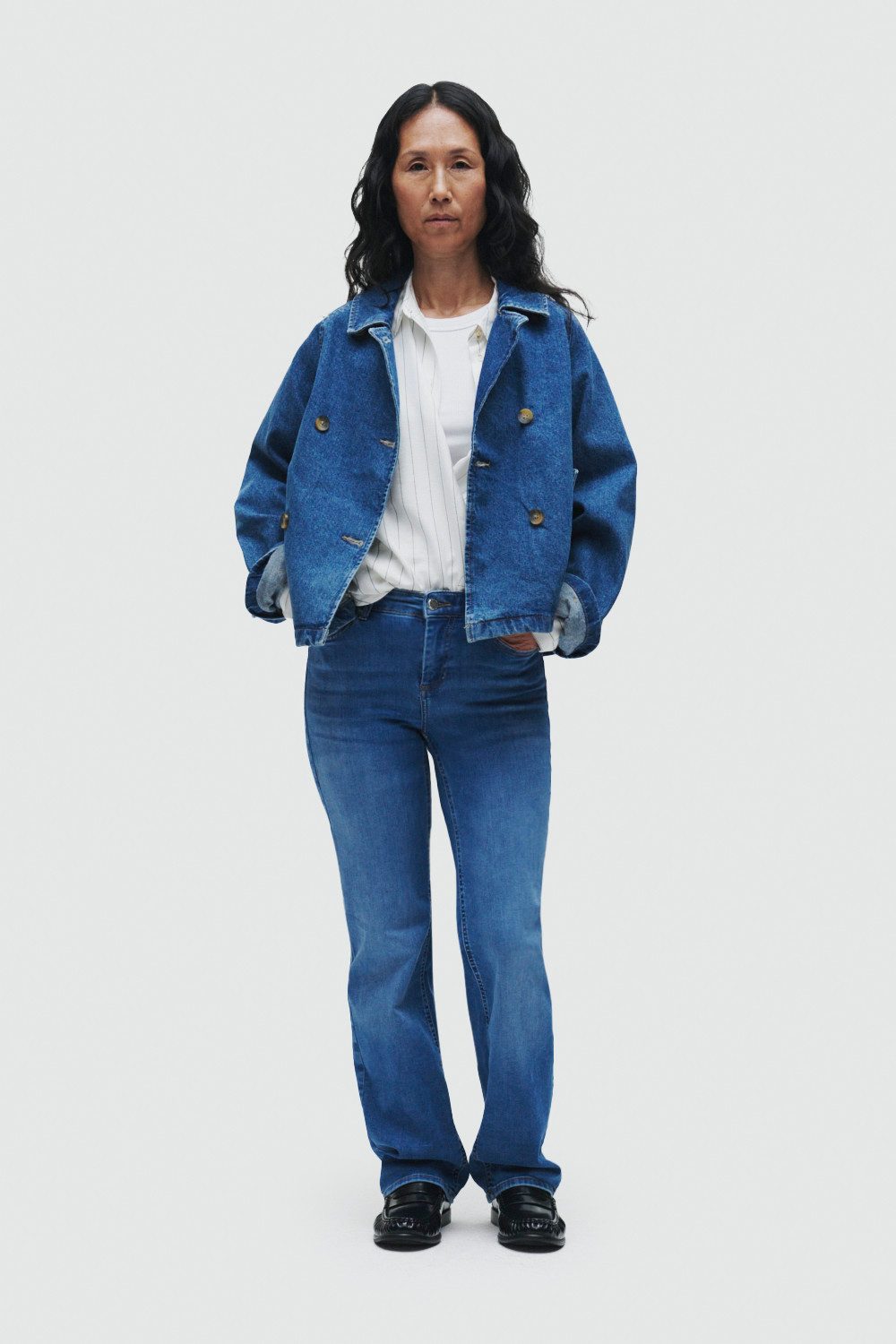Only Jeansjack ONLAPRIL SHORT DNM TRENCH AKM